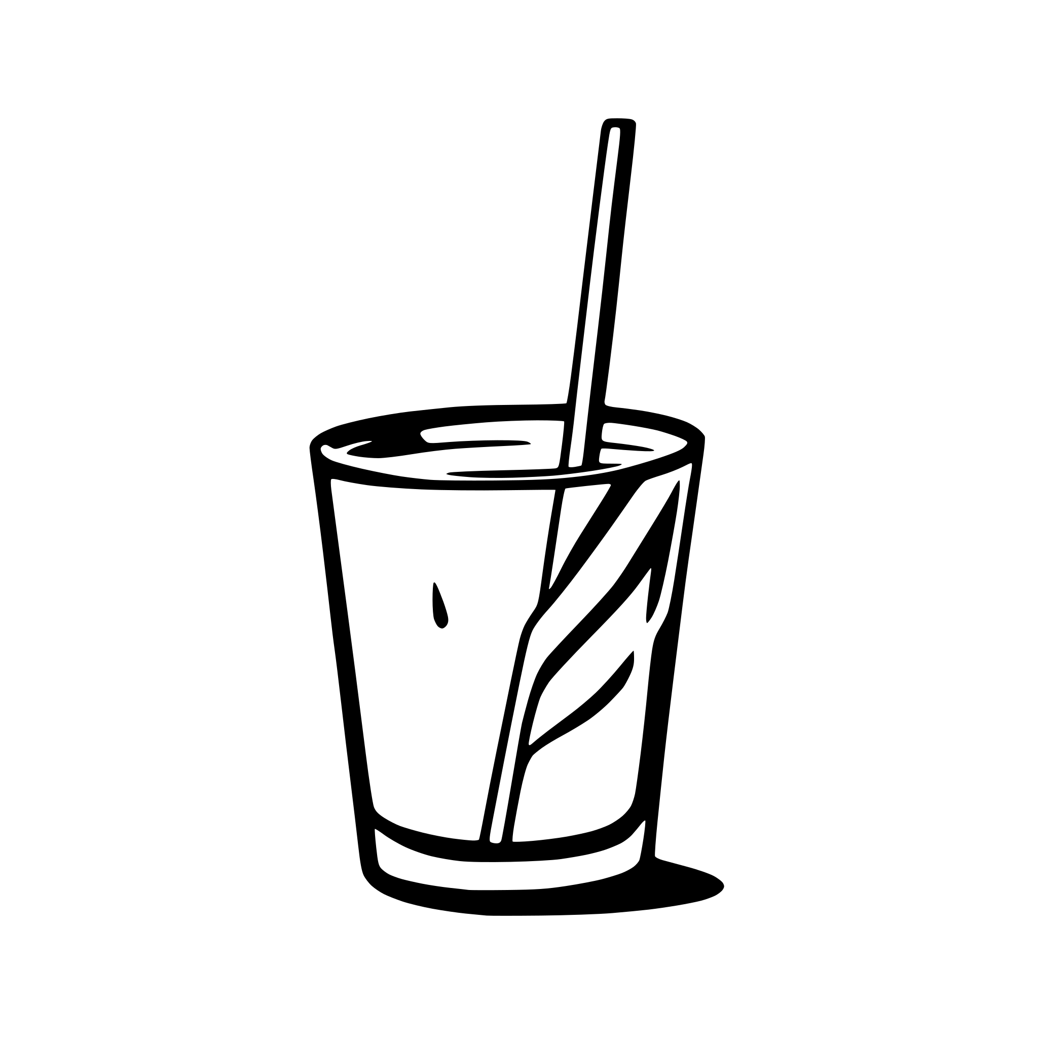 AI-generated SVG of a a glass of water with a straw