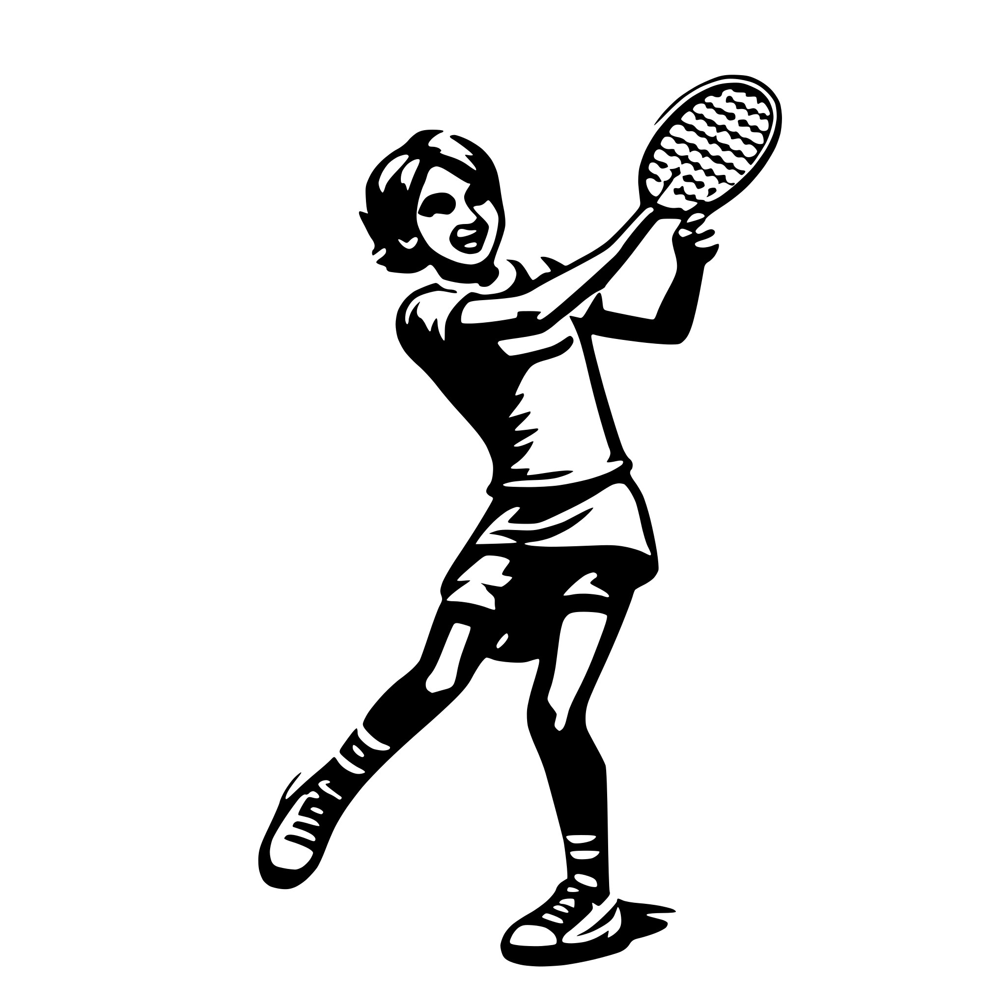 AI-generated SVG of 'badminton'