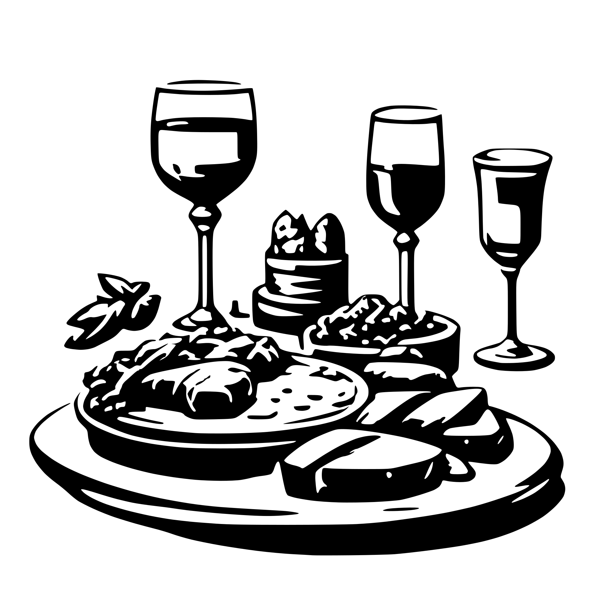 AI-generated SVG of a dinner