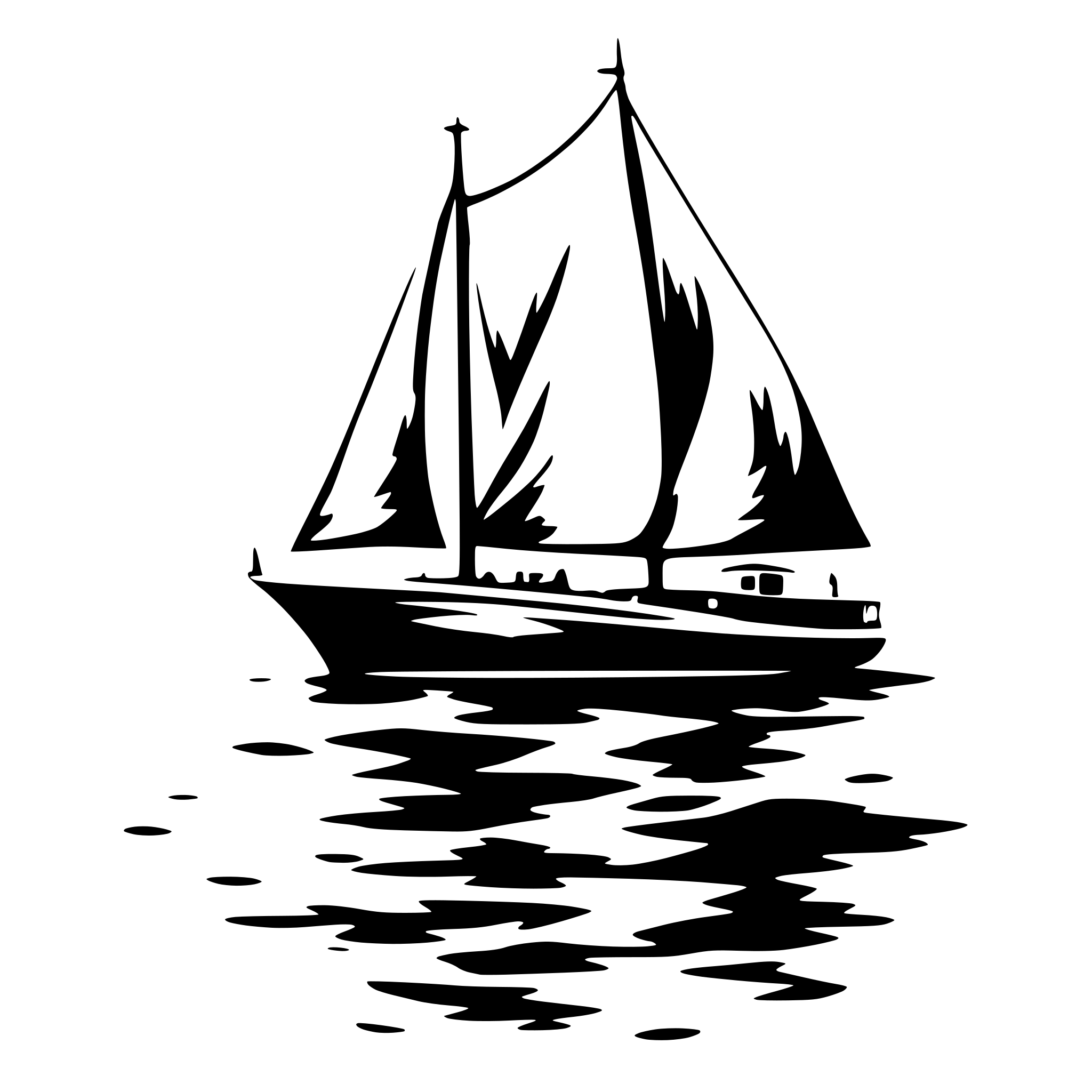 AI-generated SVG of 'main image sailboat for heavenly city'