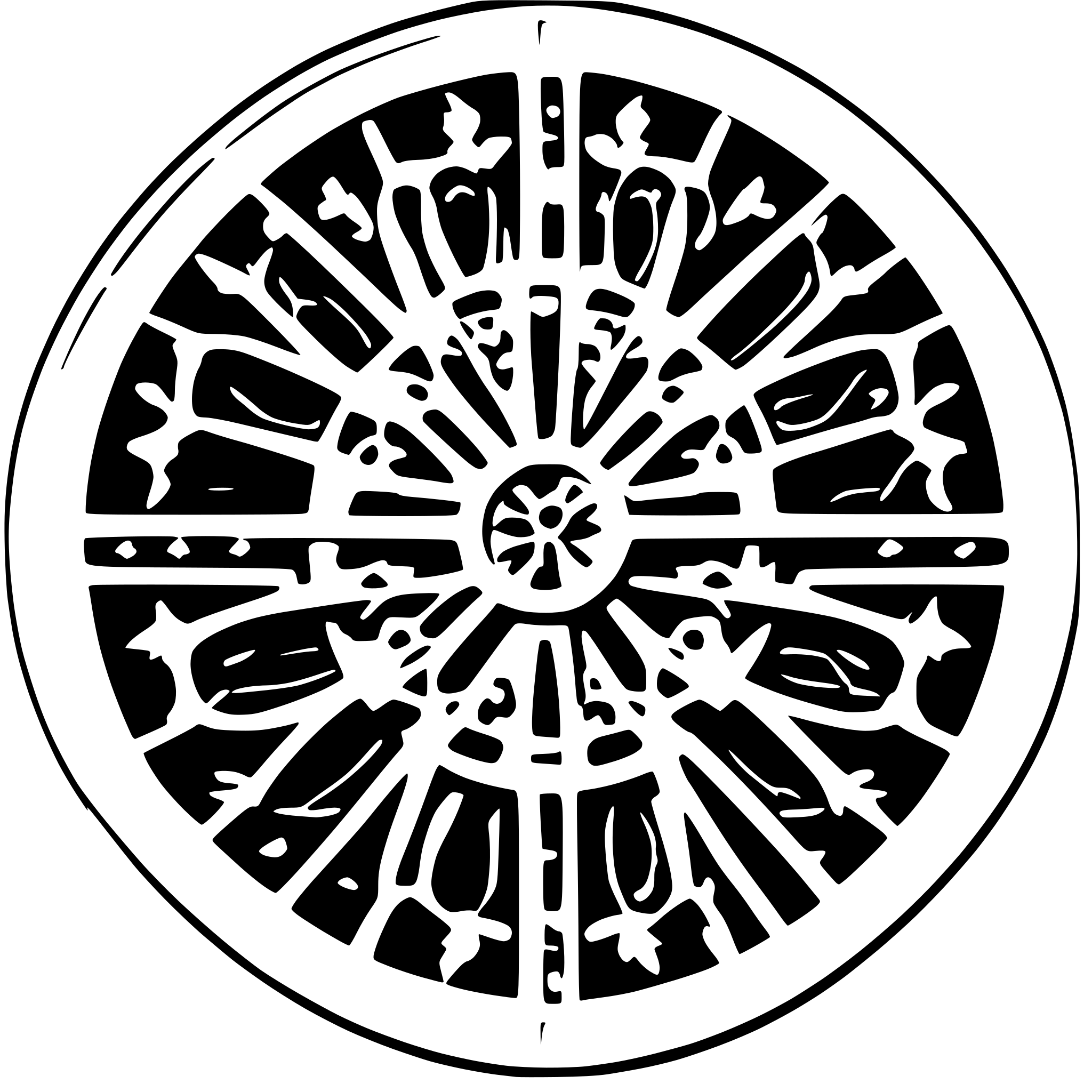 AI-generated SVG of a Amiens rose window