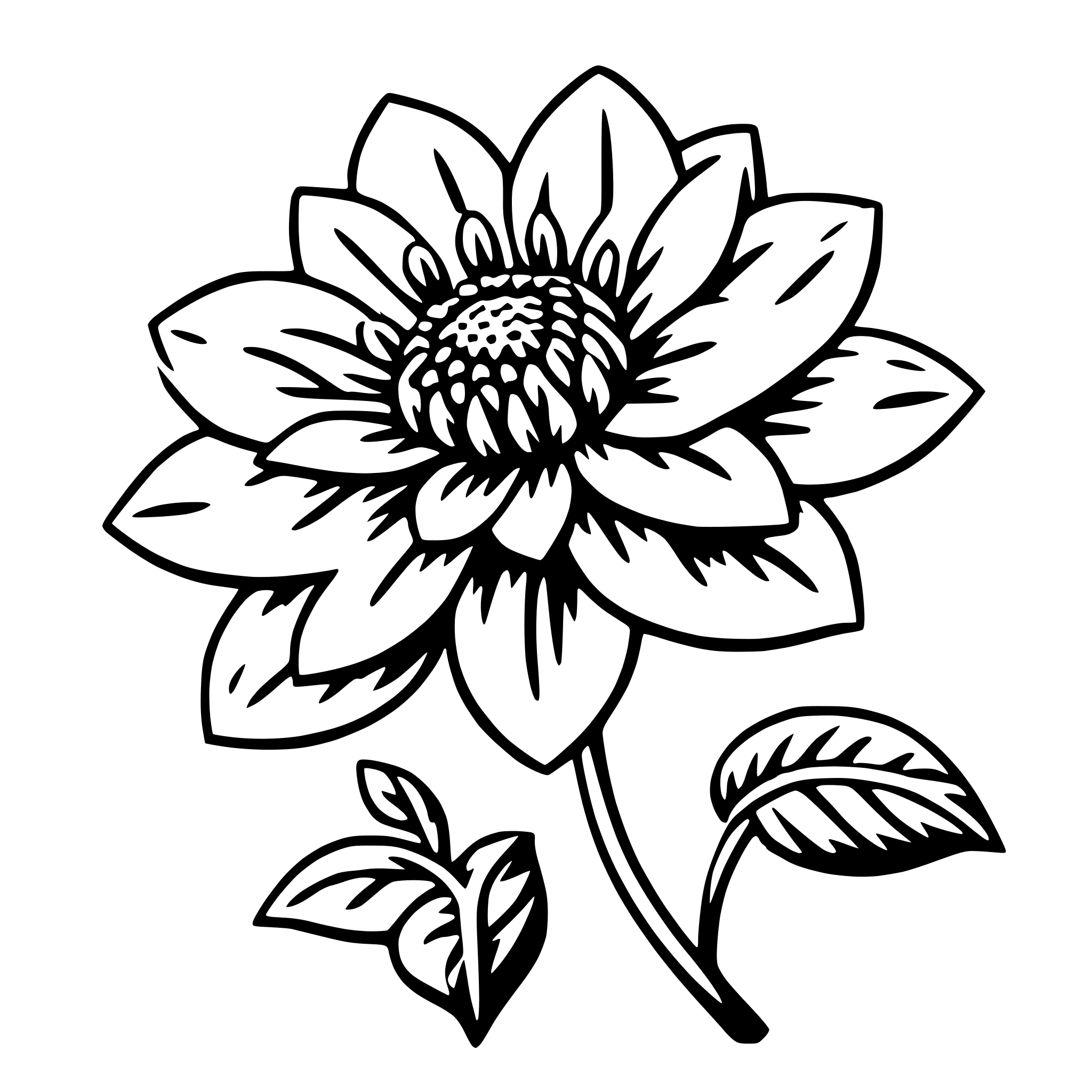 AI-generated SVG of 'dahlia'
