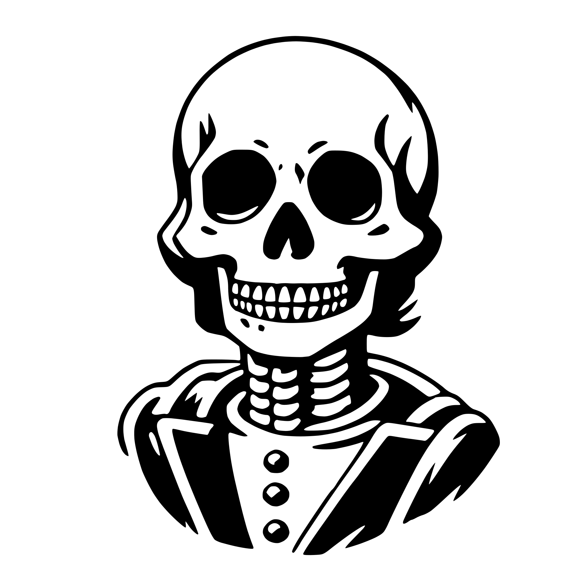 AI-generated SVG of 'skeleton'