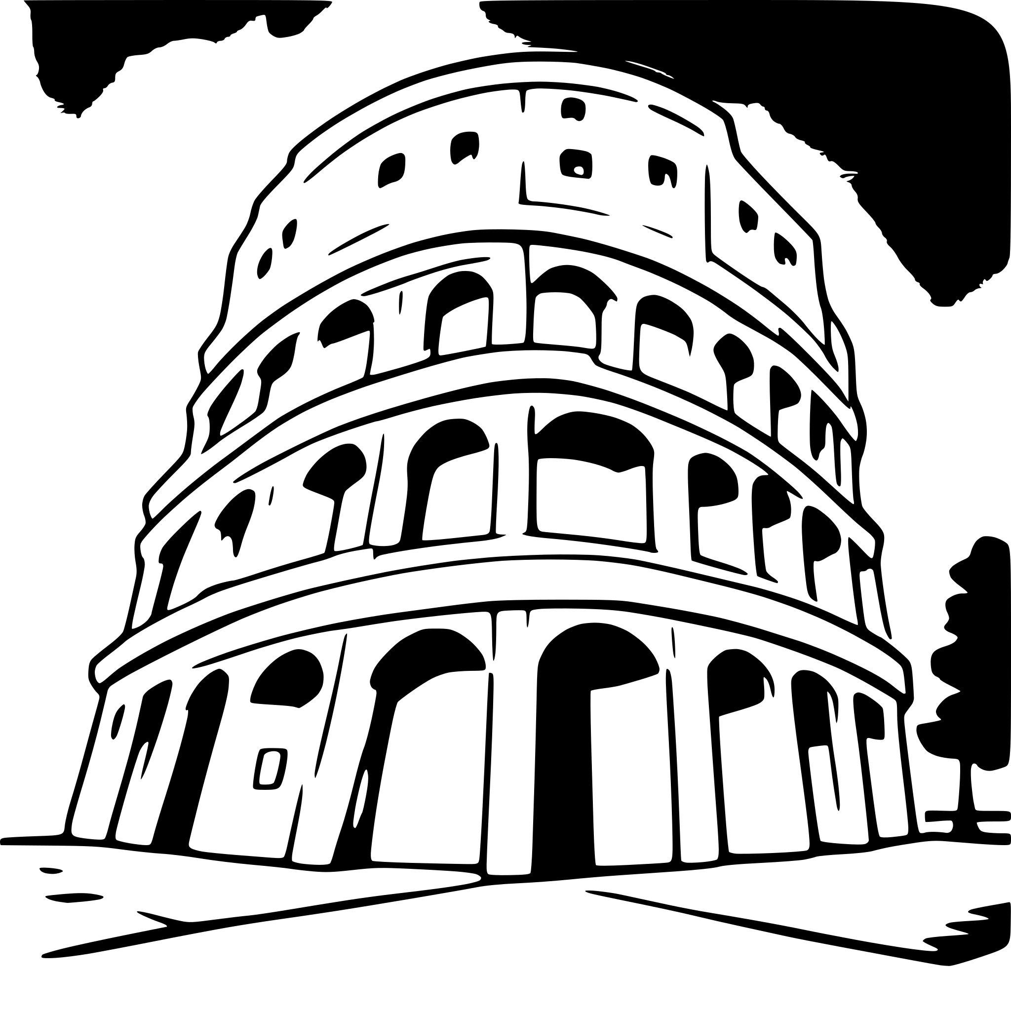 AI-generated SVG of 'the colisseum'