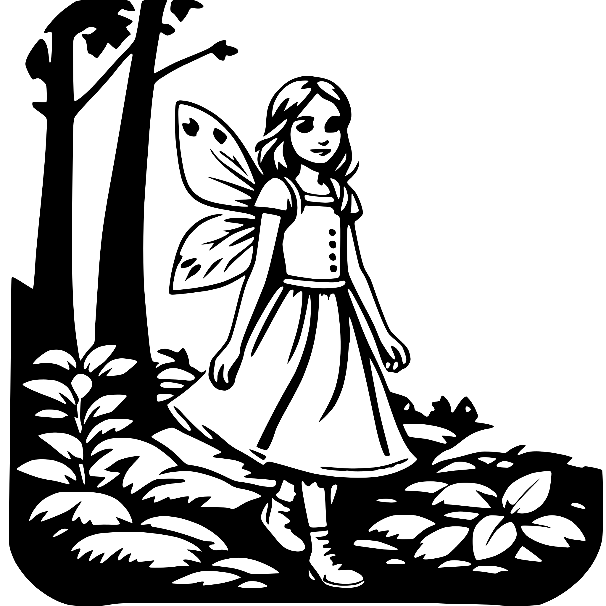 AI-generated SVG of 'woodland fairy'