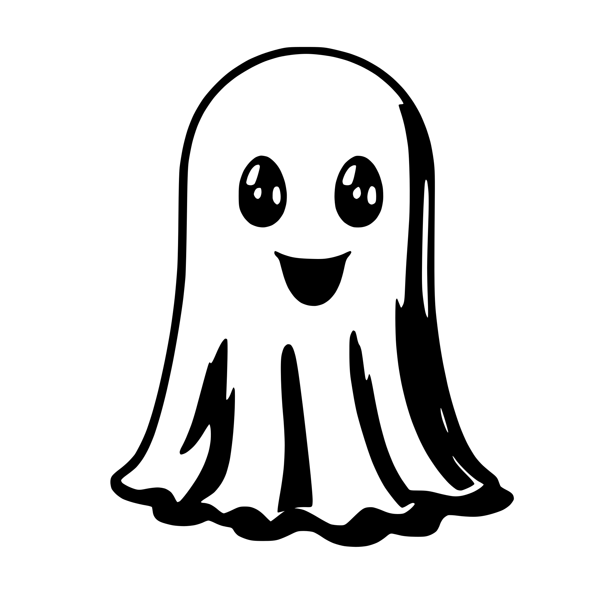 AI-generated SVG of 'cutest simple kawaii ghost'
