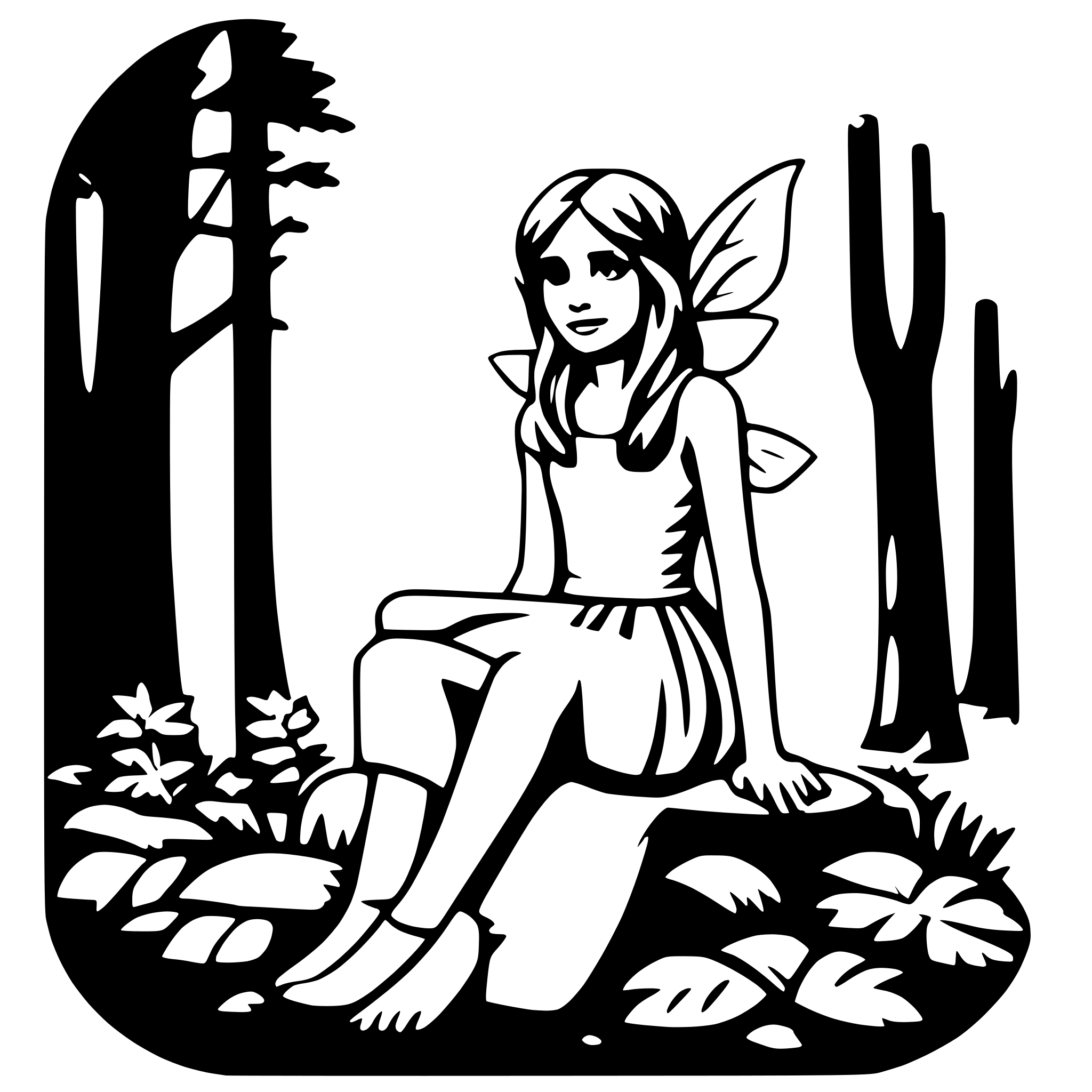AI-generated SVG of 'woodland fairy'
