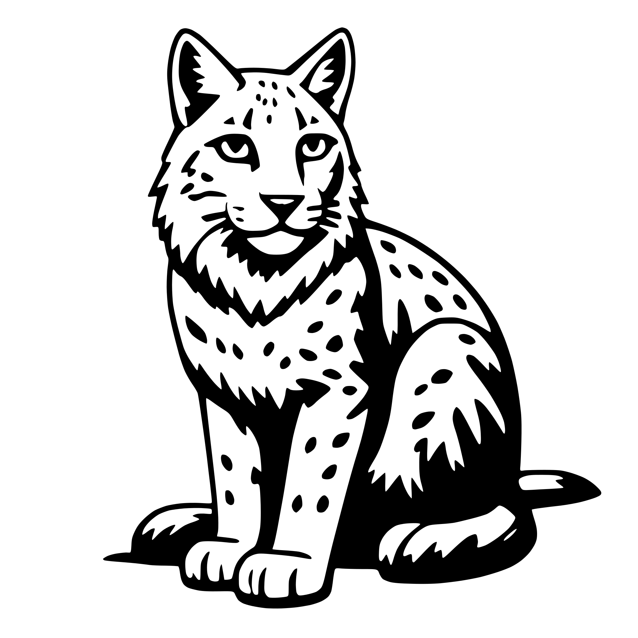 AI-generated SVG of a lynx