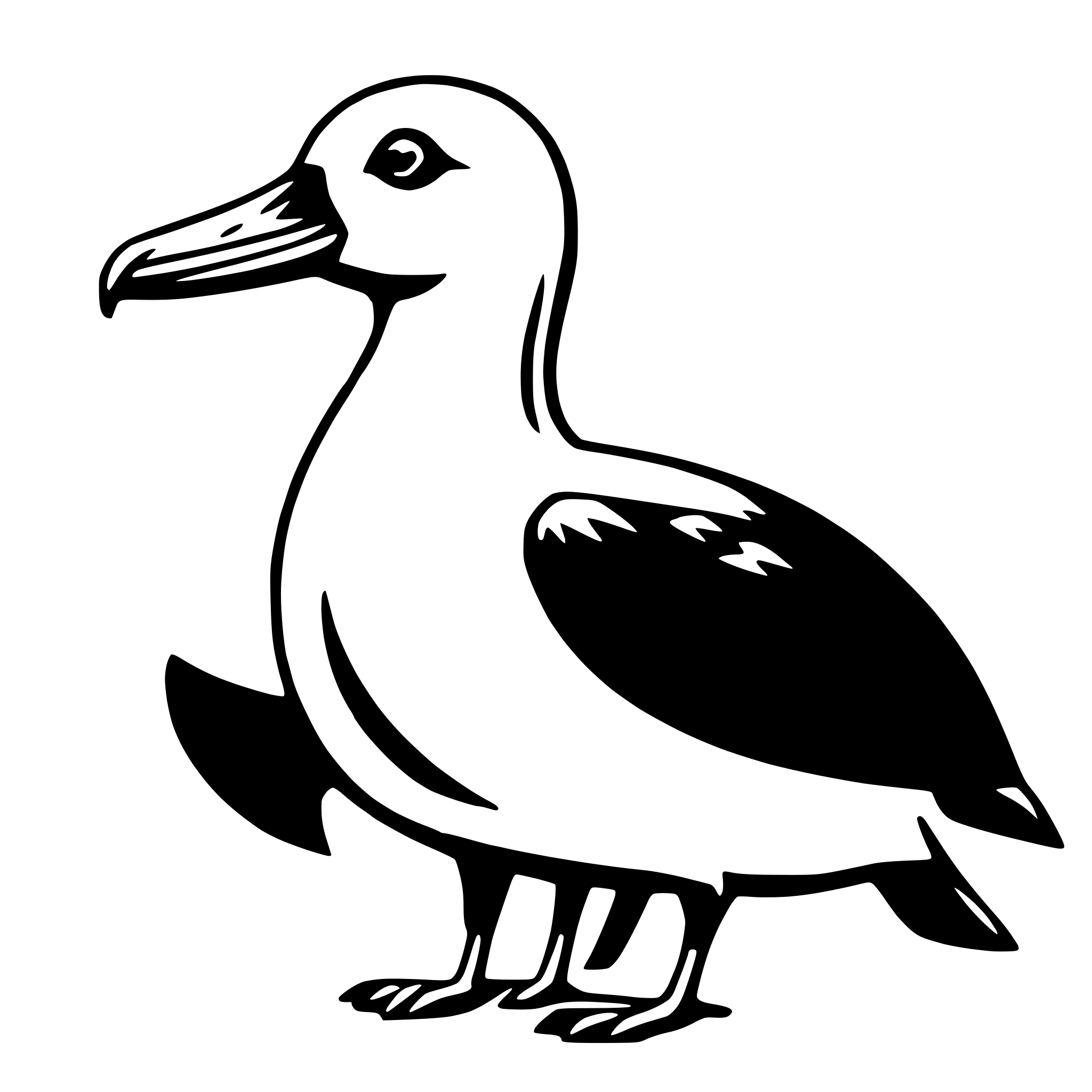 AI-generated SVG of a albatross