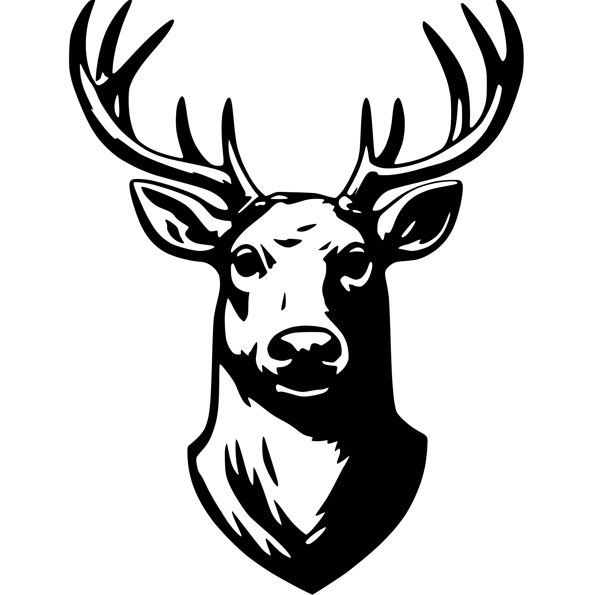 AI-generated SVG of 'more massive antlers'