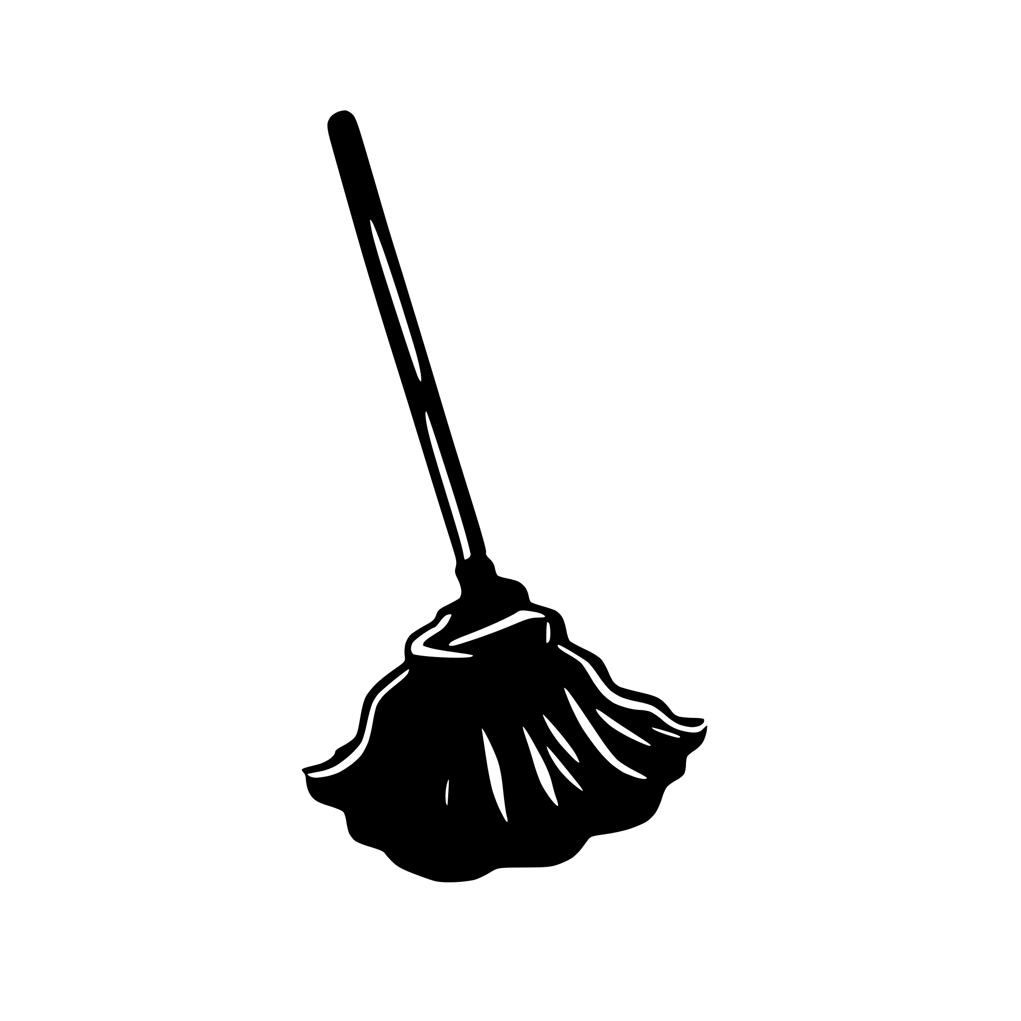 AI-generated SVG of a silhouette of a mop