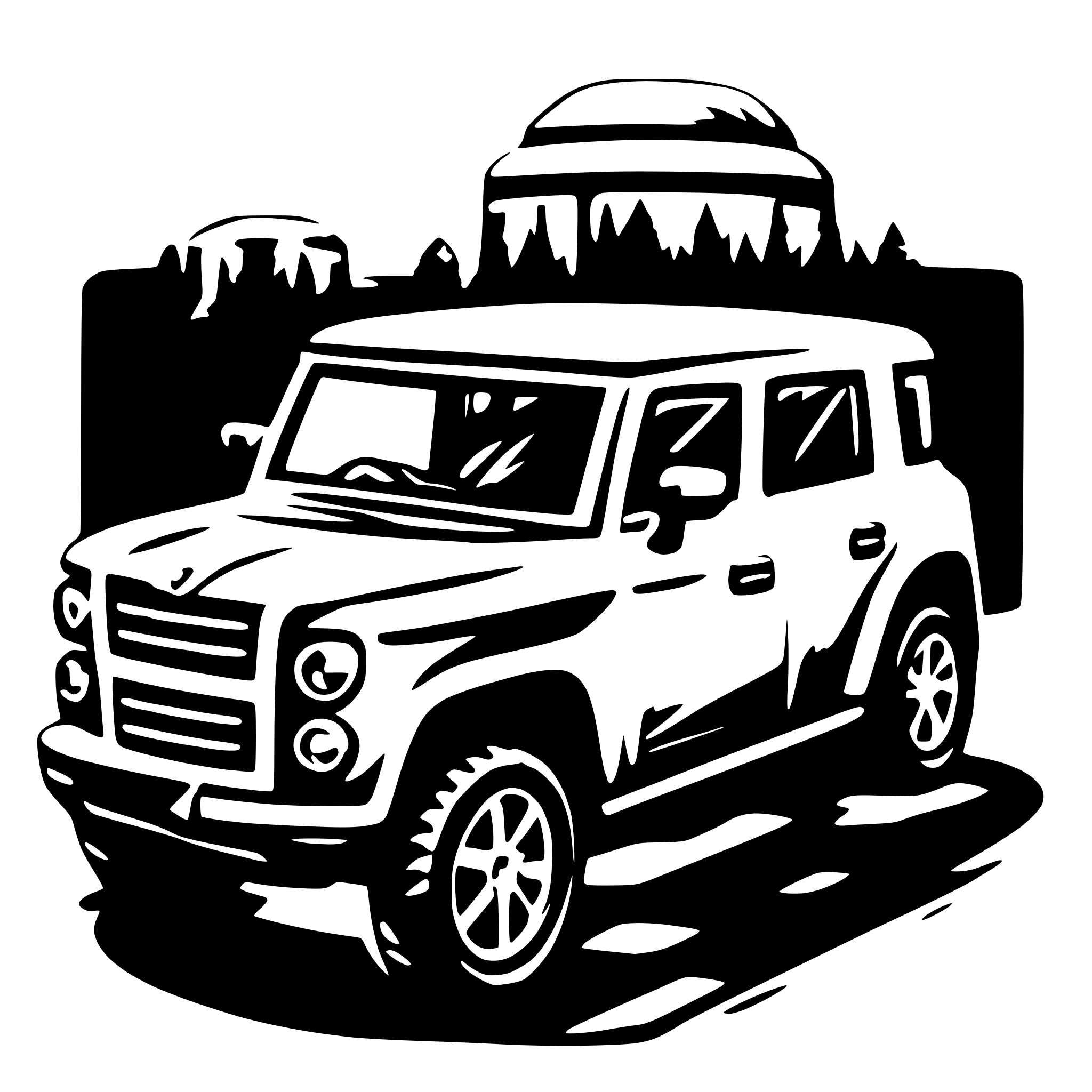 AI-generated SVG of 'isomeric suv car'