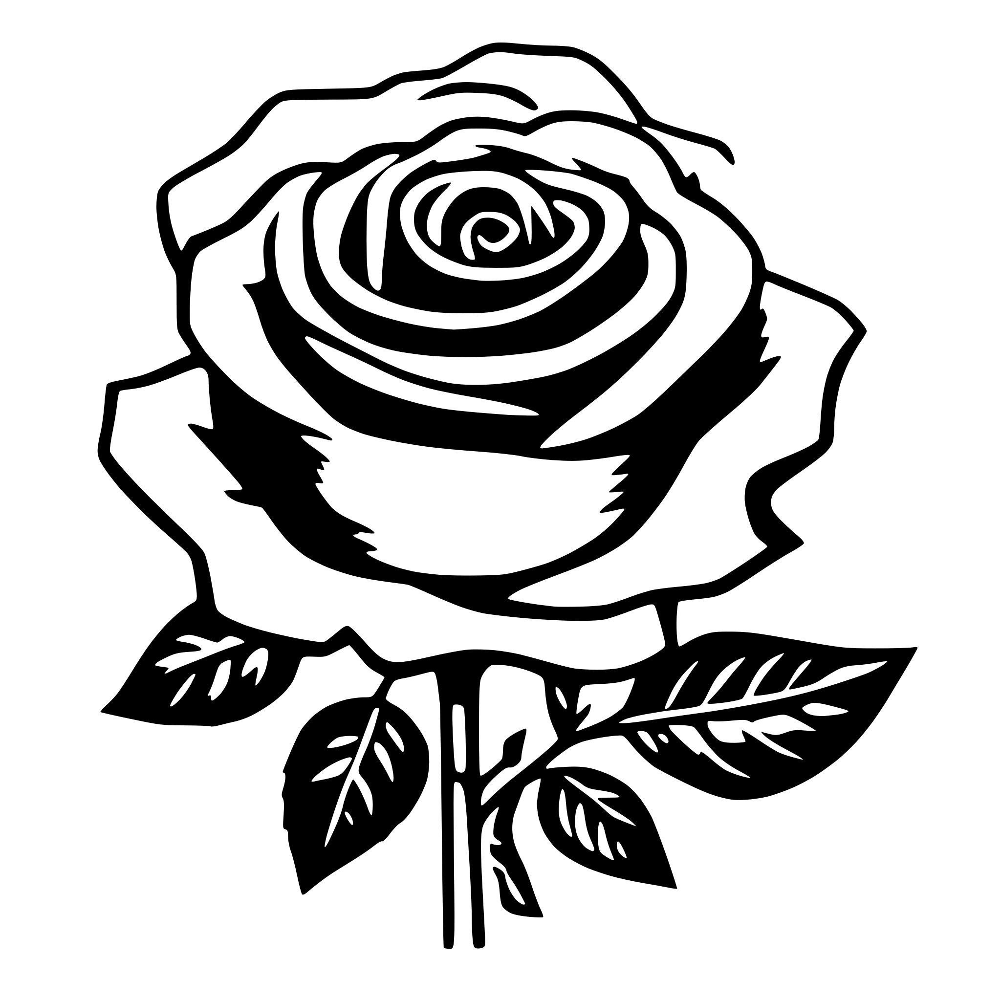 AI-generated SVG of a generate me a simple elegant rose head
