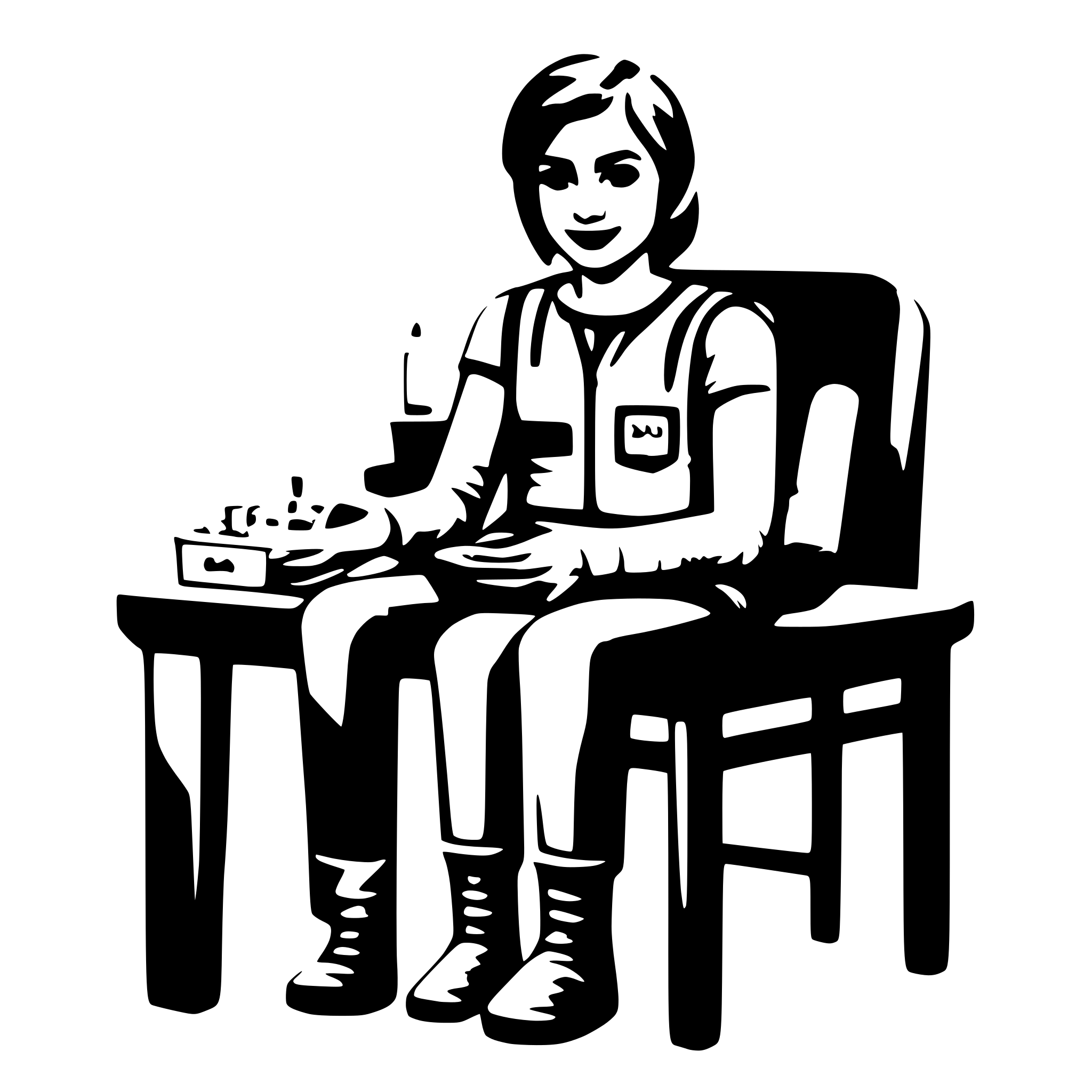 AI-generated SVG of a Blood donating person