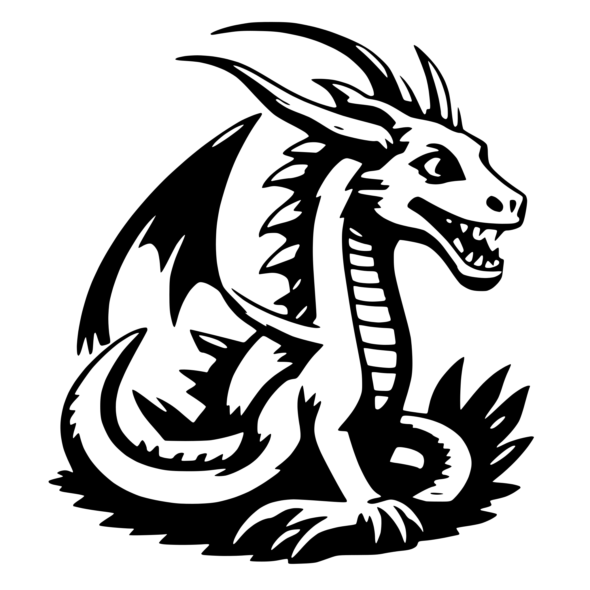 AI-generated SVG of a dragon
