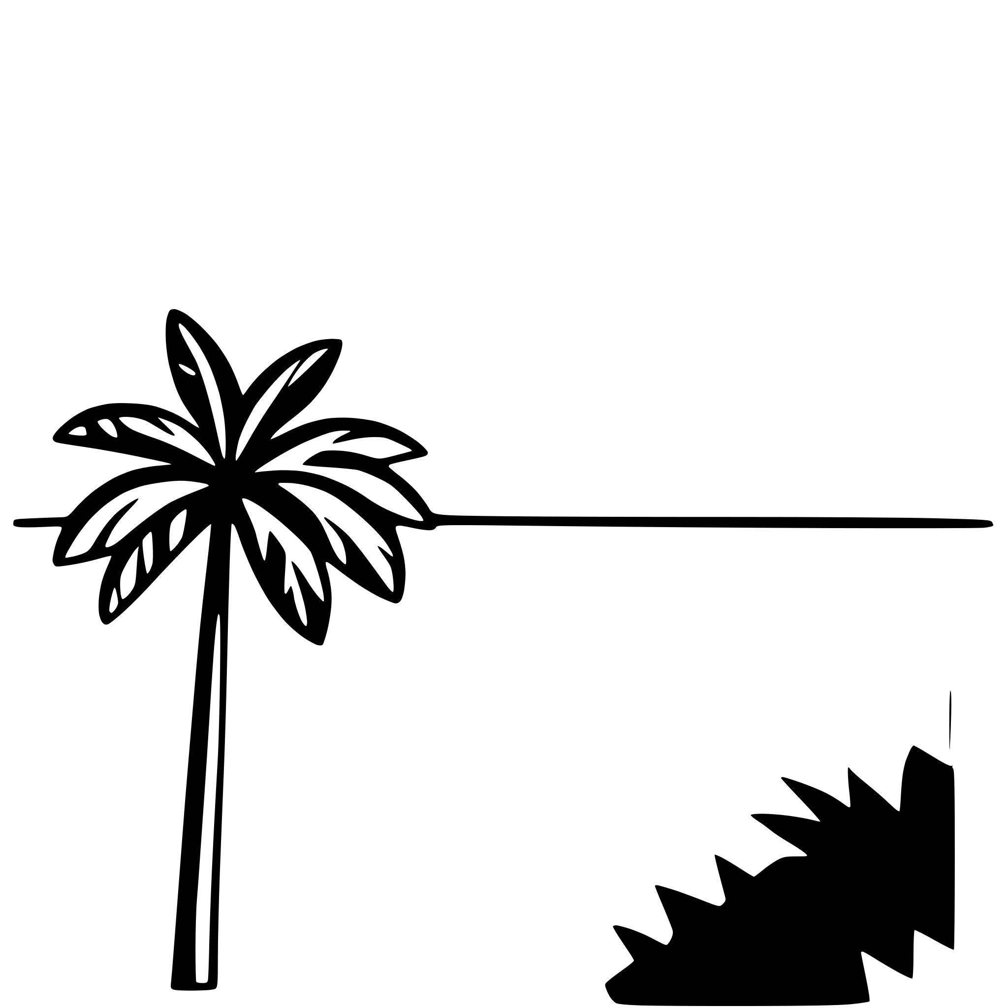 AI-generated SVG of 'Palm tree single simple'