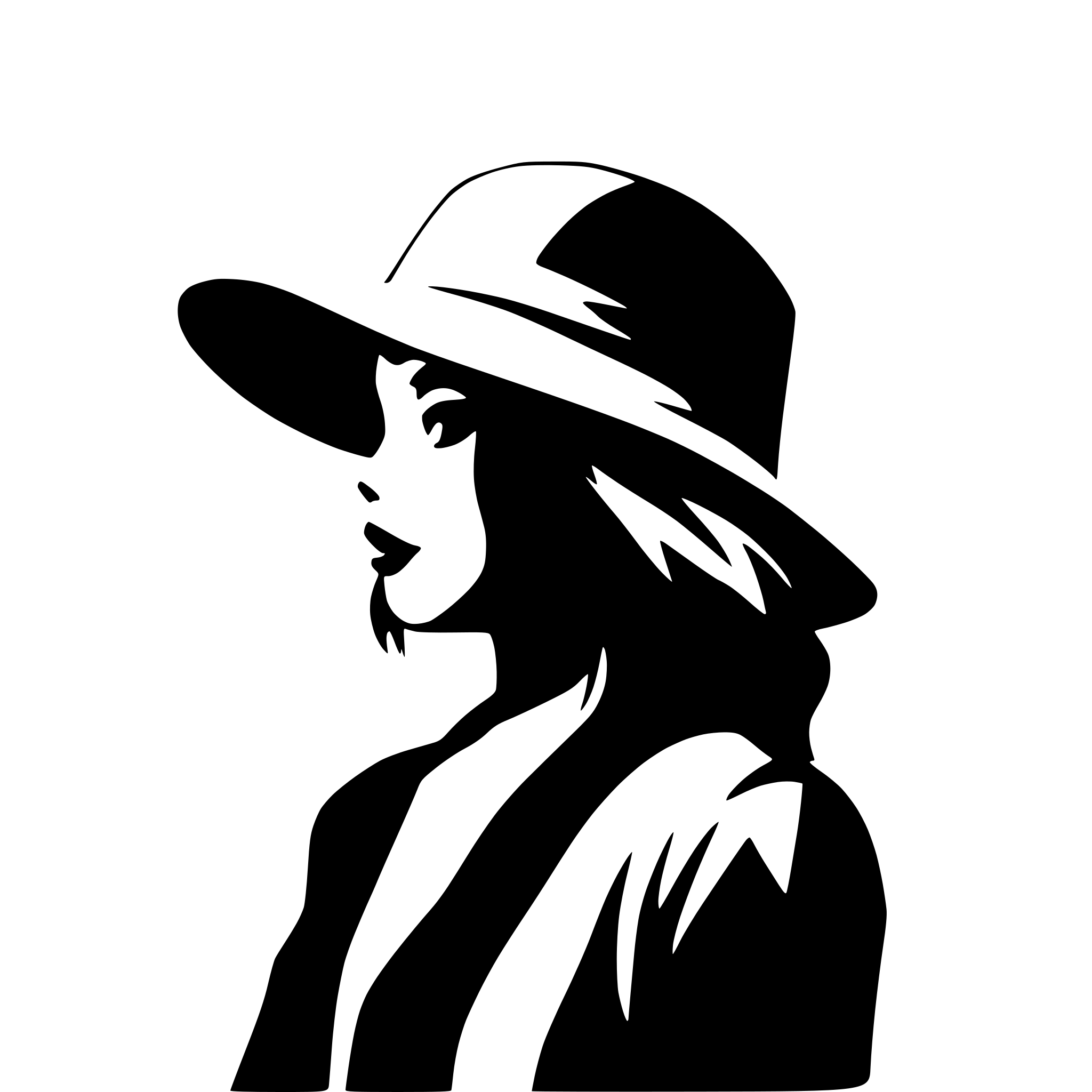 AI-generated SVG of a Young girl with hat
