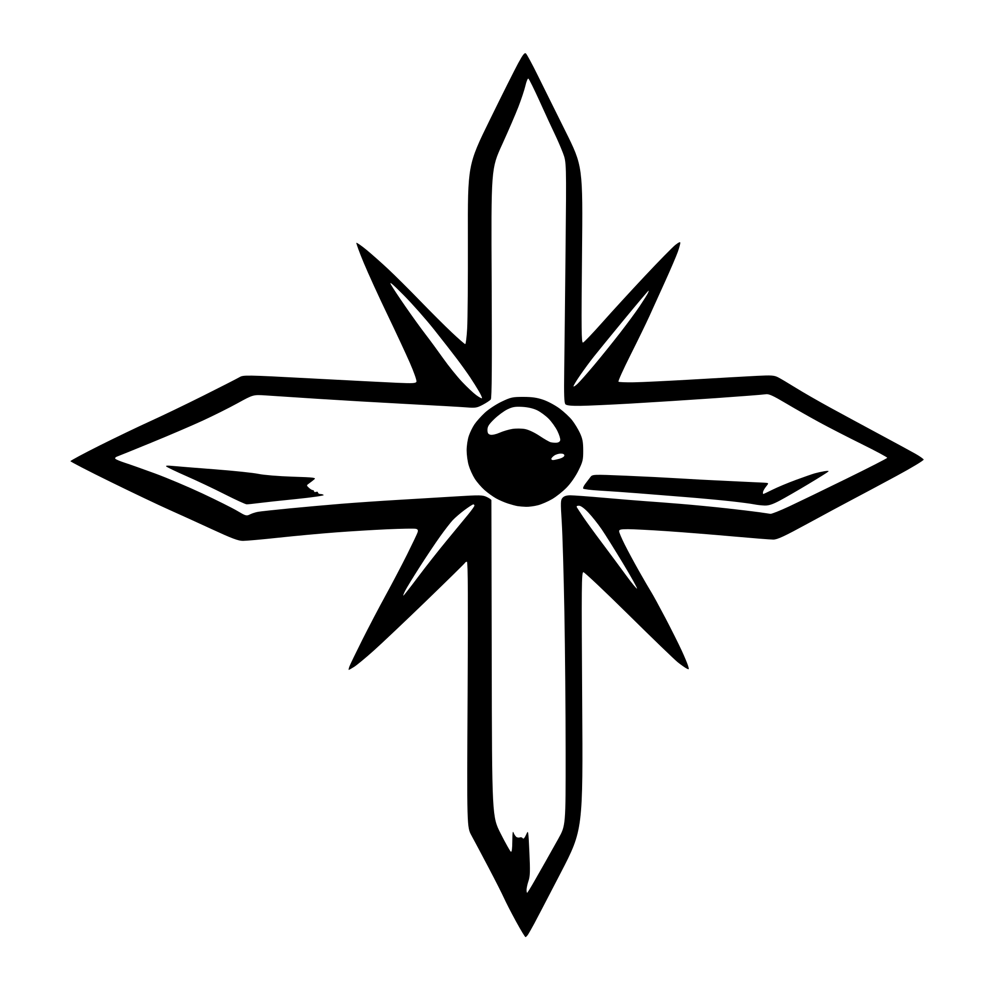 AI-generated SVG of a make a black asterisk symbol that has a beveled look from above