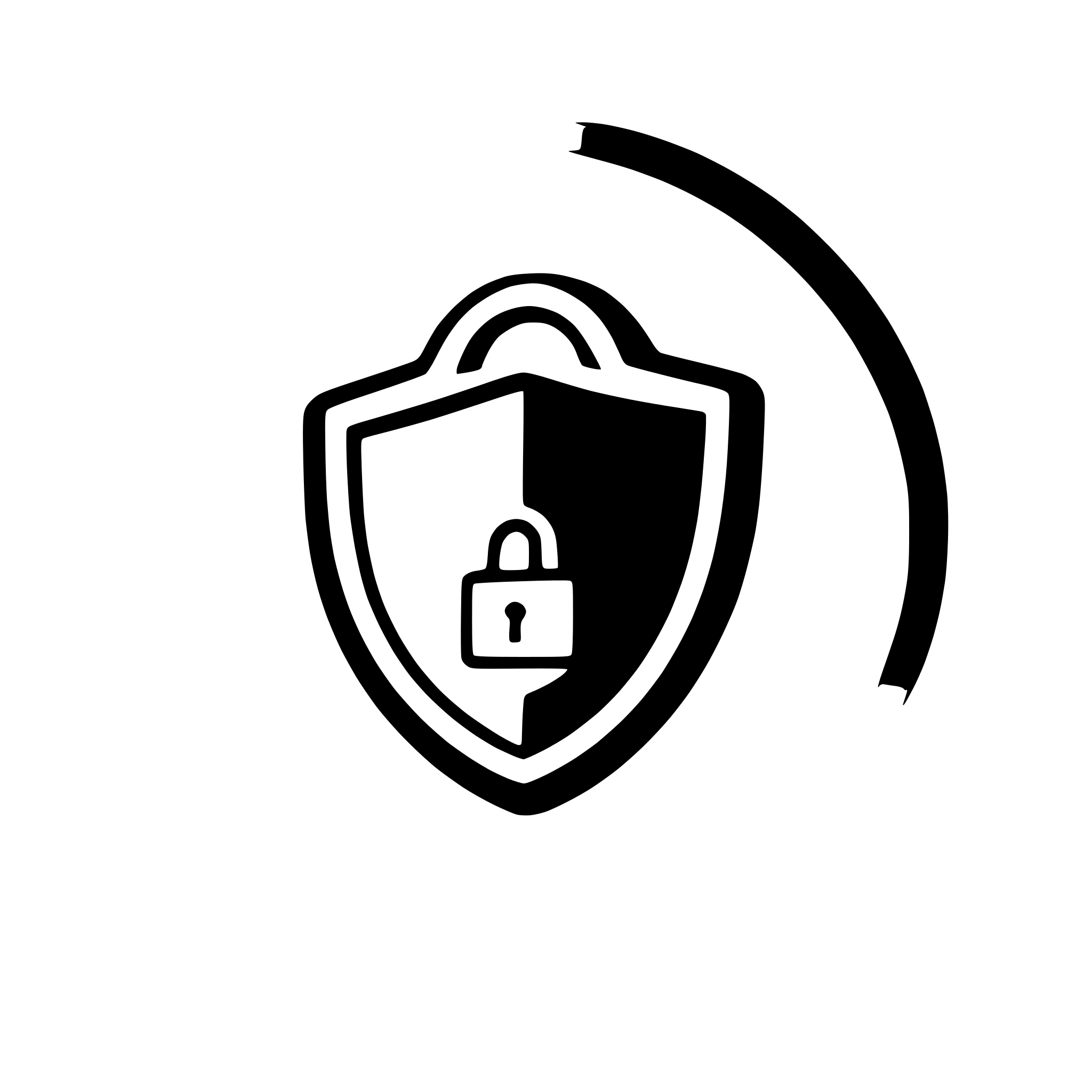 AI-generated SVG of 'shield with padlock'
