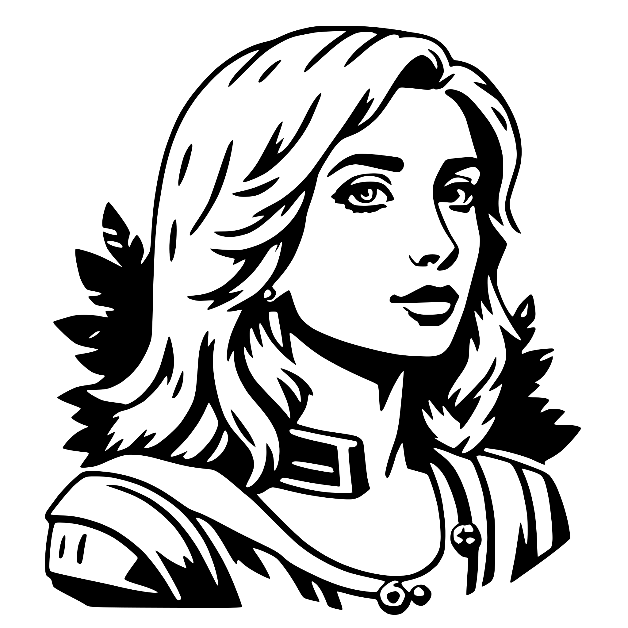 AI-generated SVG of a freya