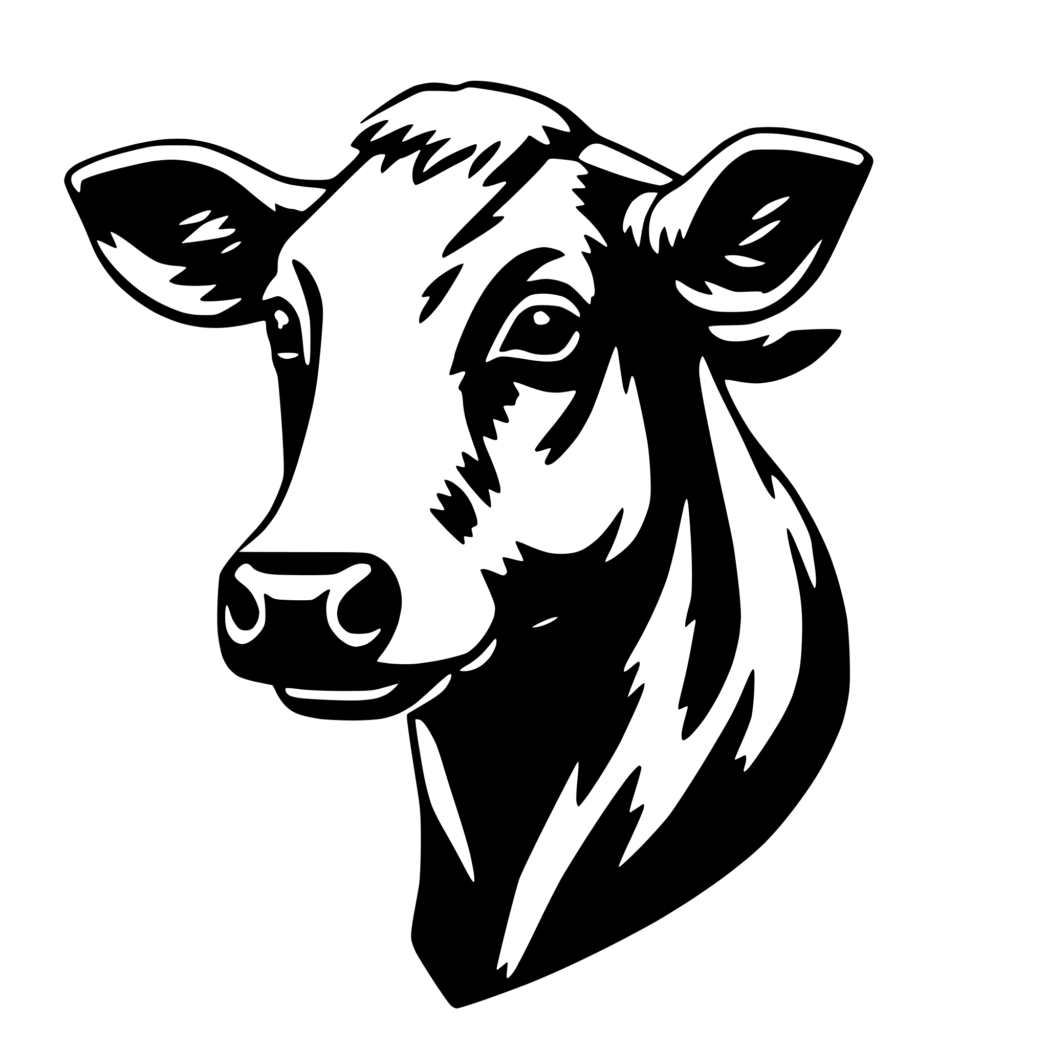 AI-generated SVG of 'cow'