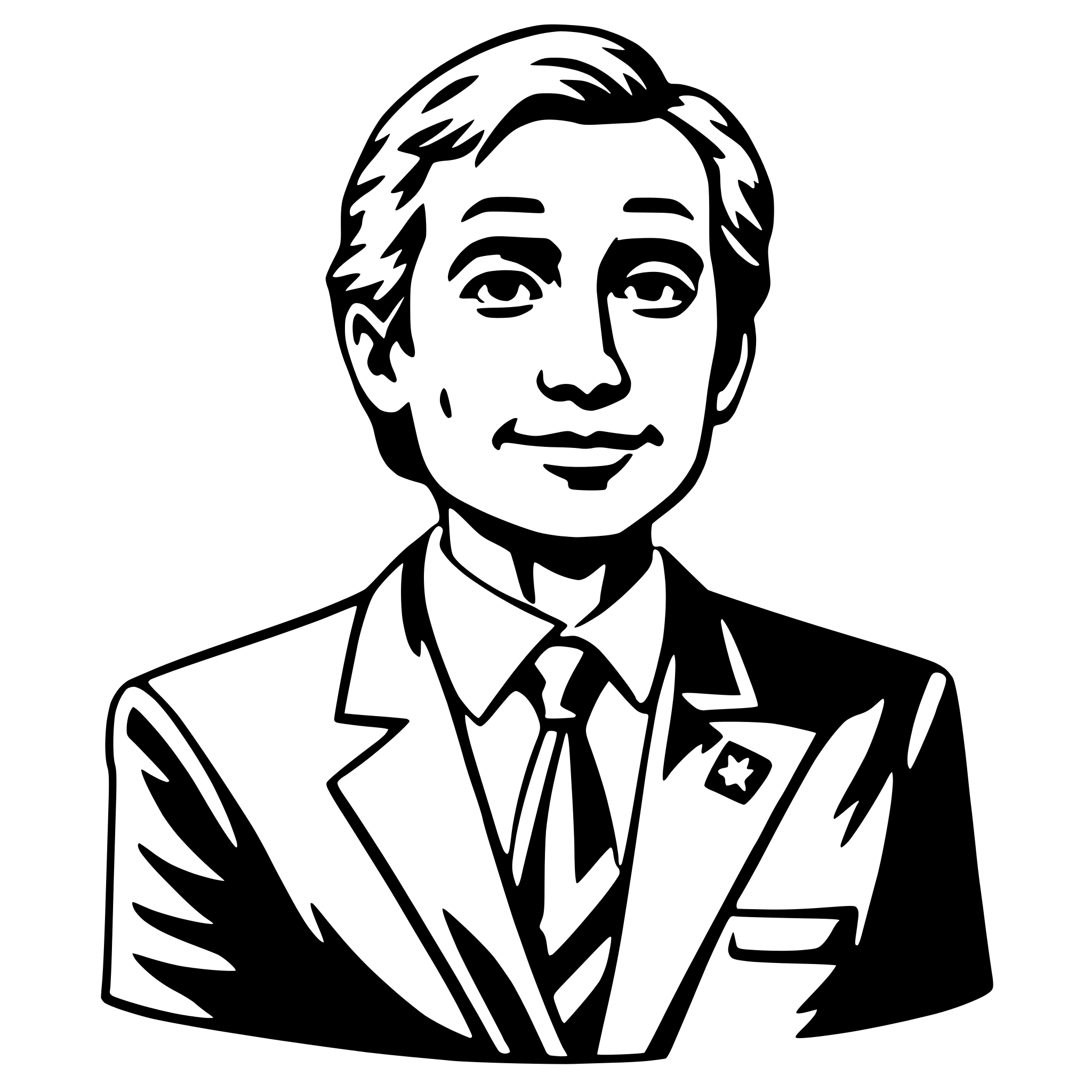 AI-generated SVG of a politician