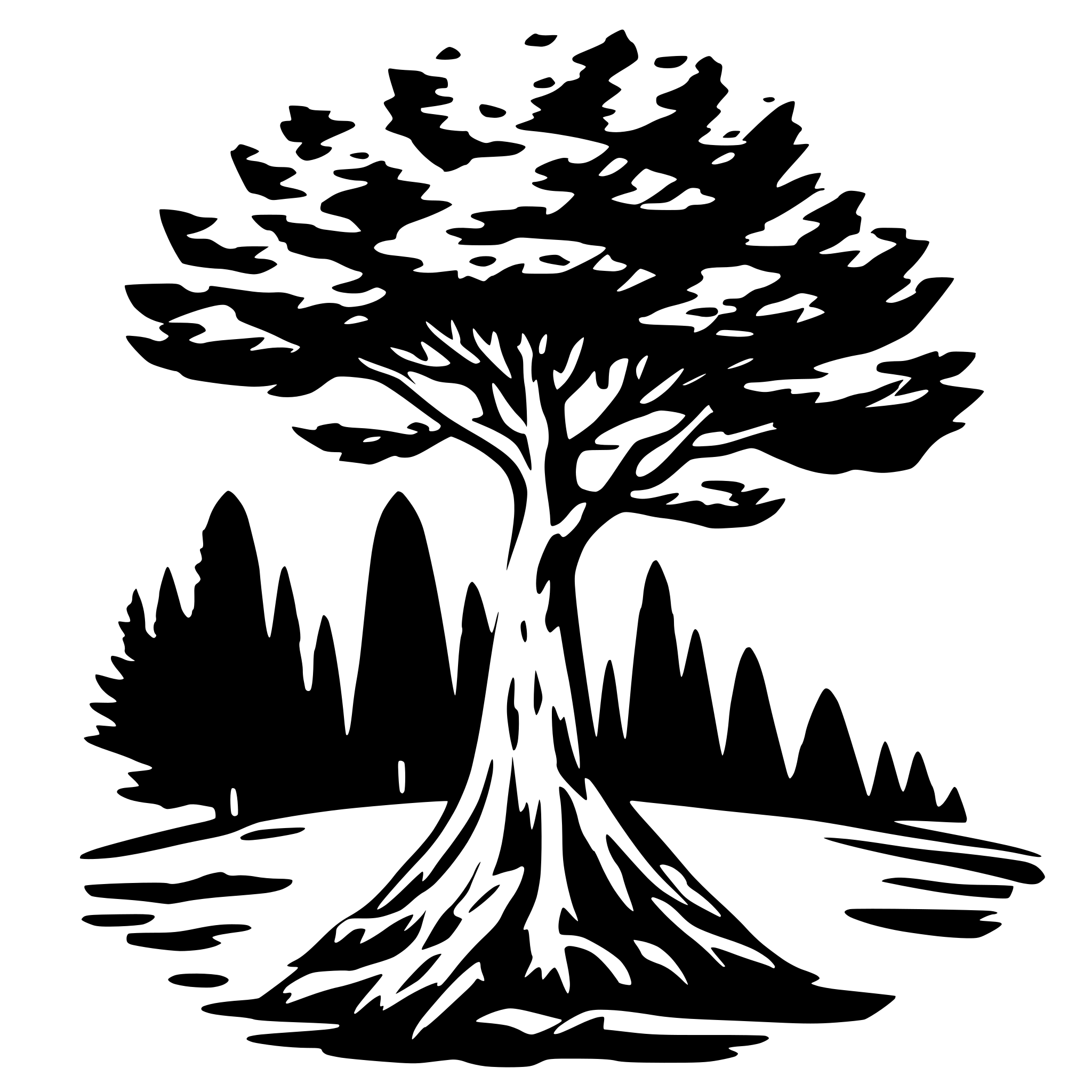 AI-generated SVG of 'cypress tree'