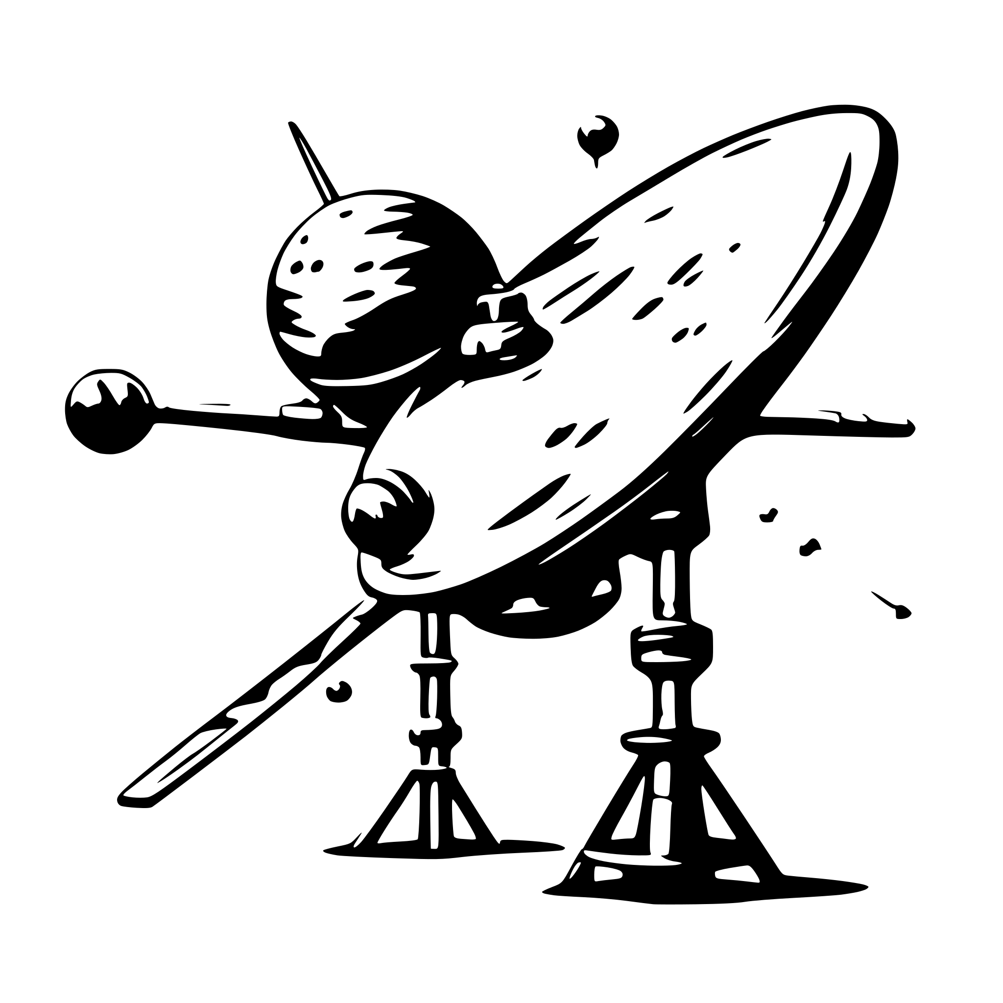 AI-generated SVG of 'a satellite around a planete'