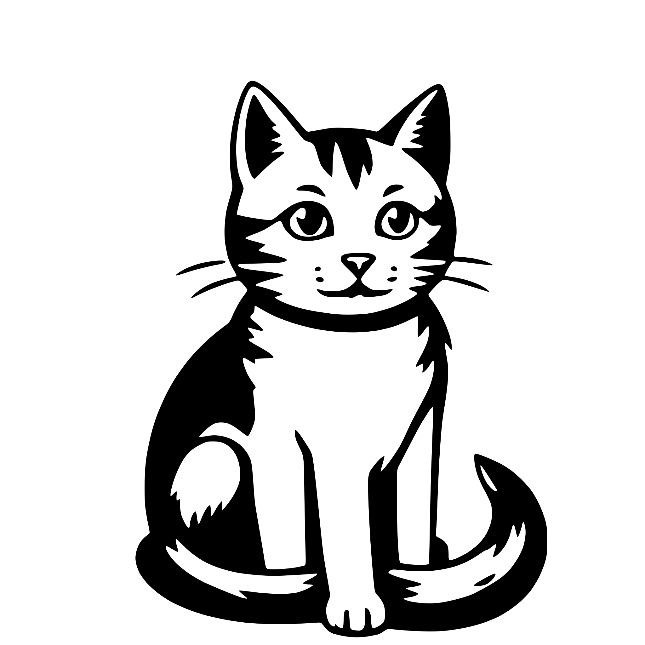 AI-generated SVG of a cat and moon