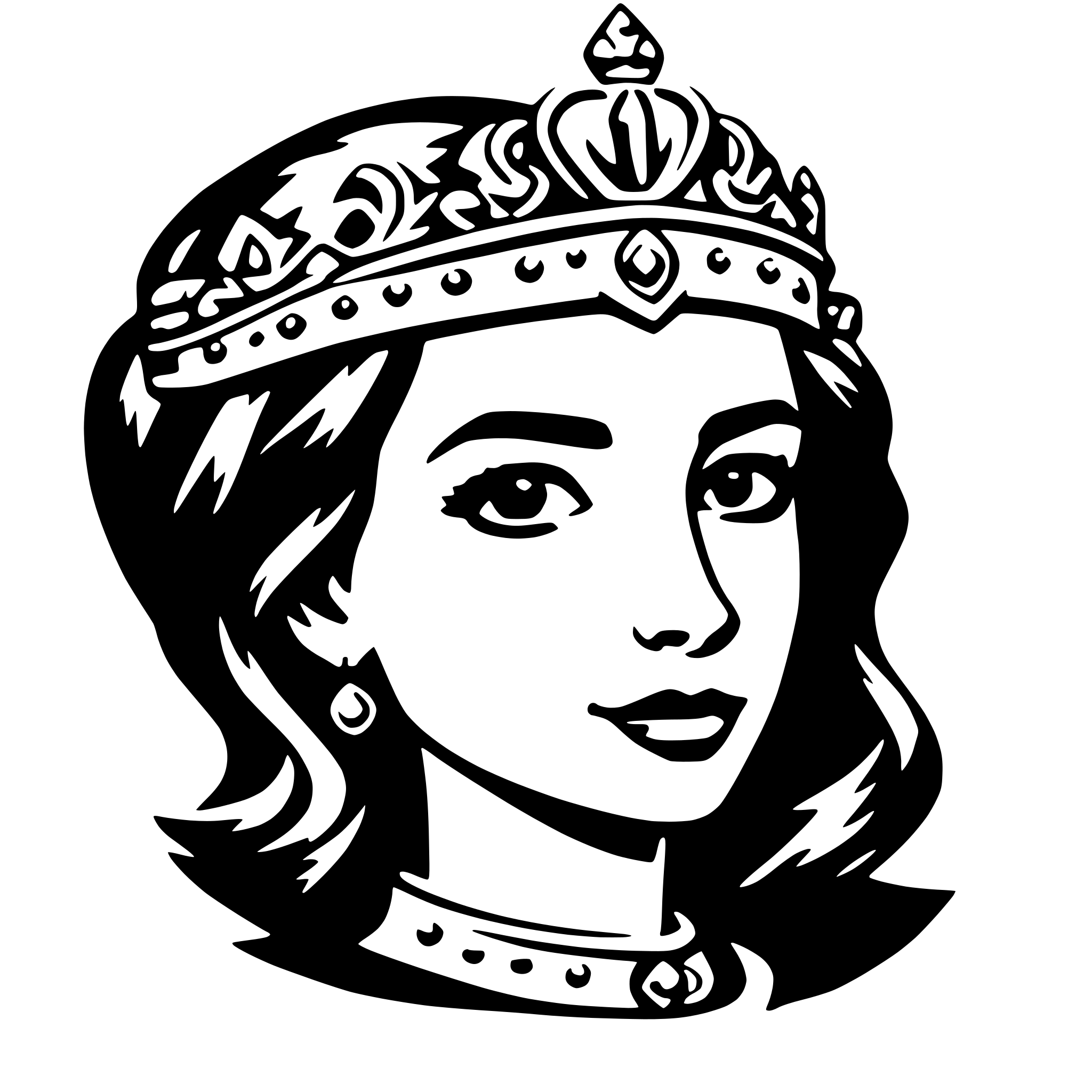 AI-generated SVG of 'tiara'