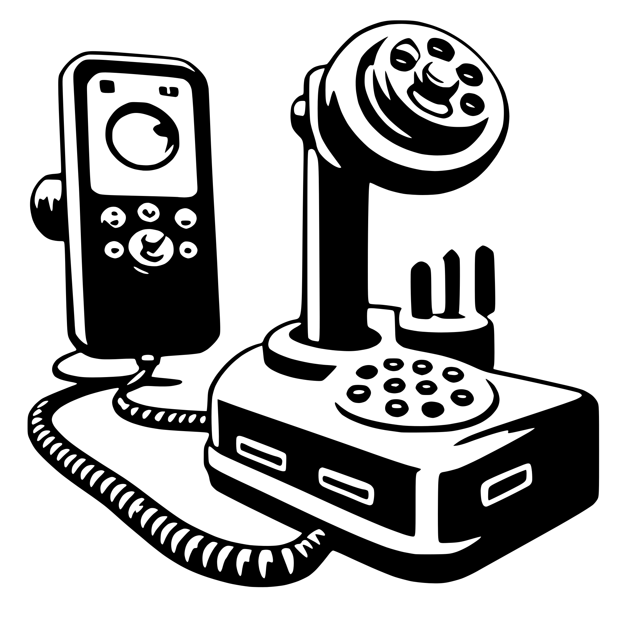 AI-generated SVG of 'telephone'