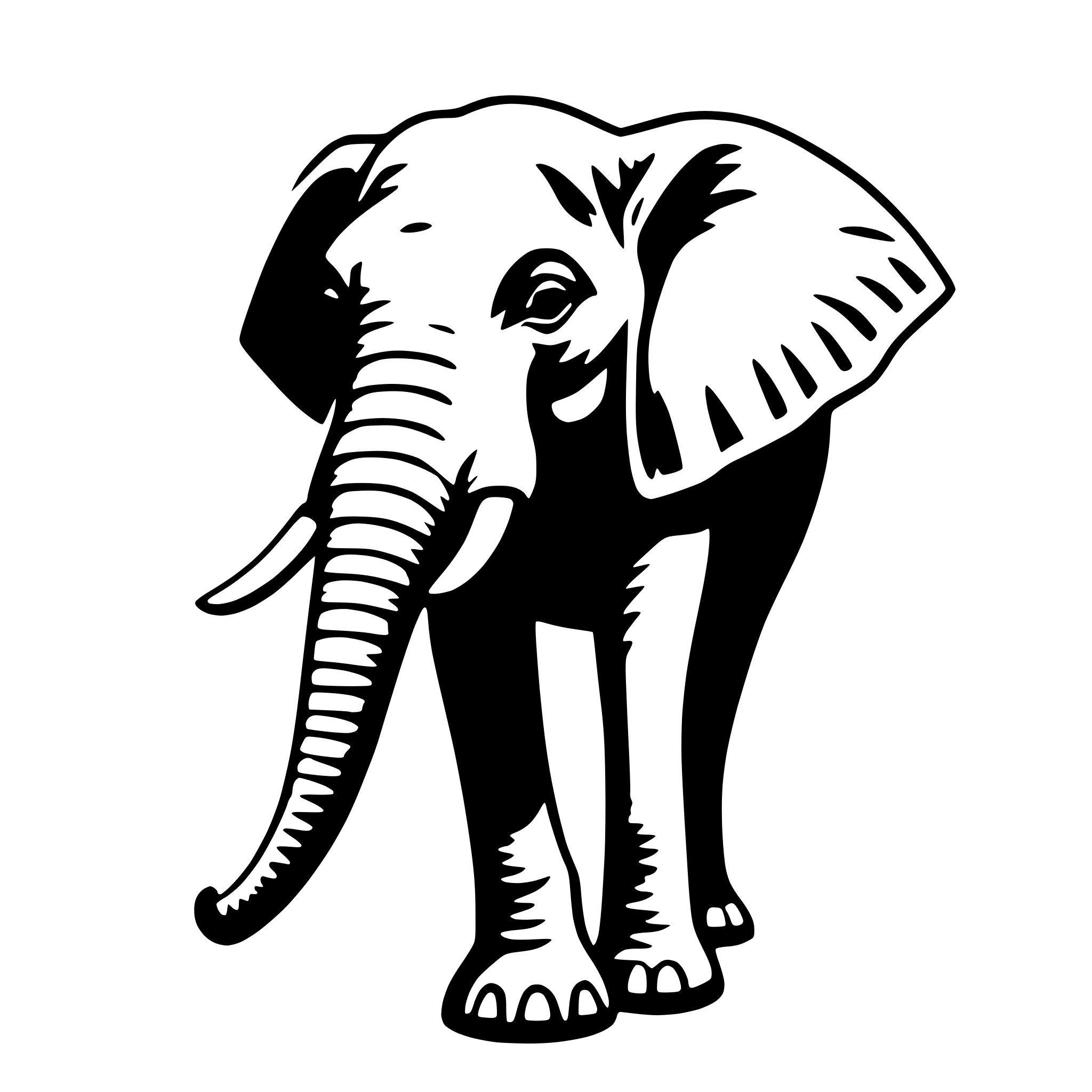 AI-generated SVG of 'elephant'