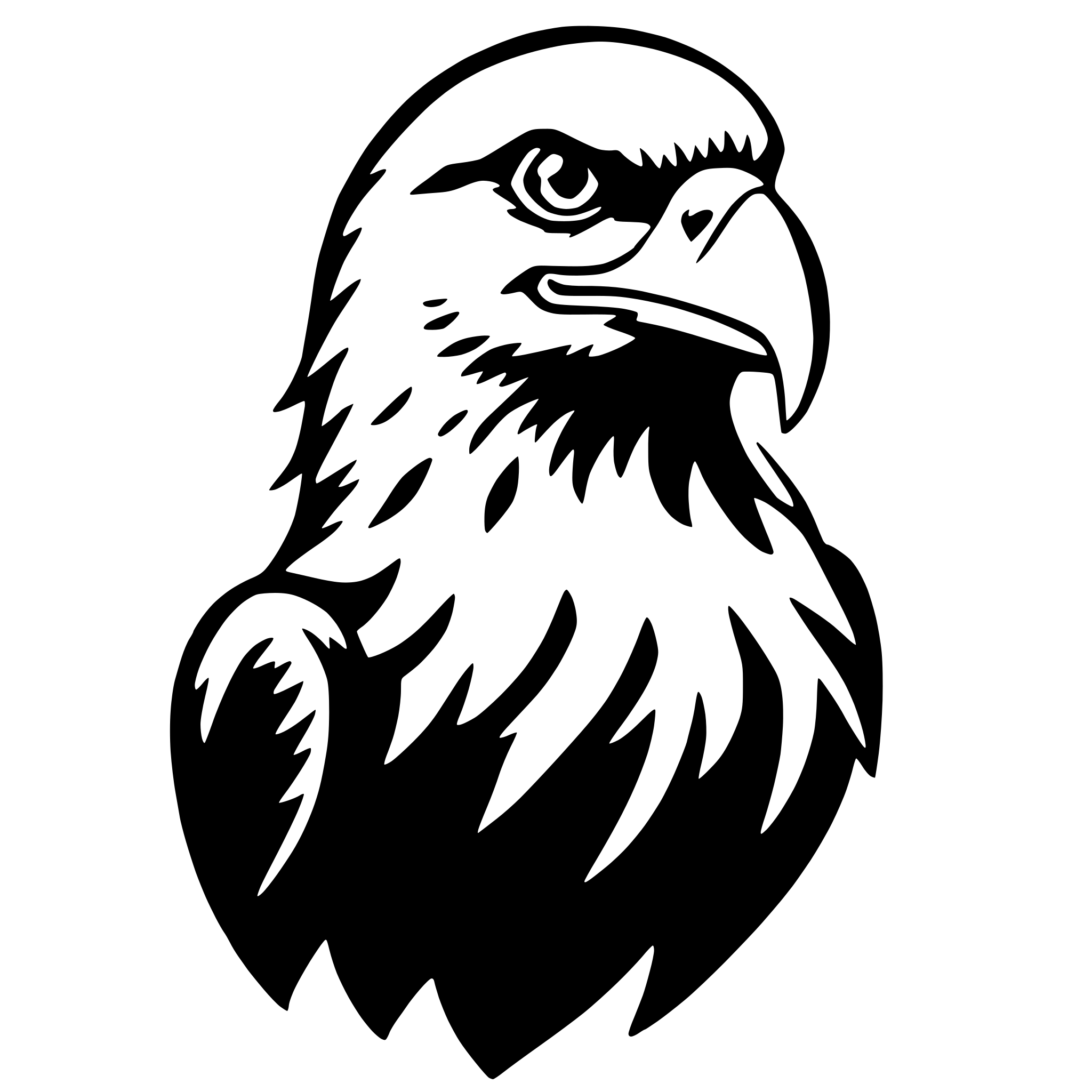 AI-generated SVG of 'bald eagle'