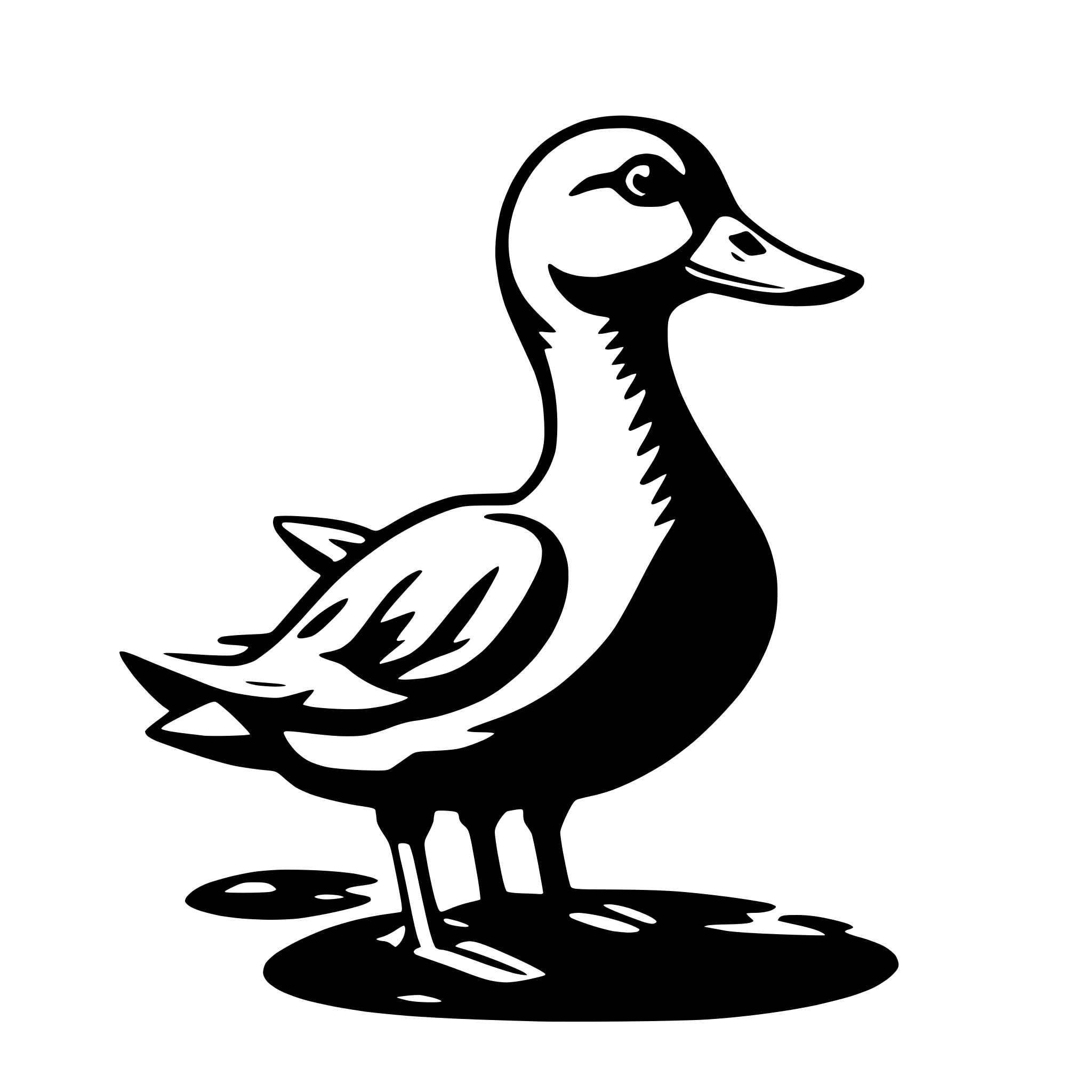 AI-generated SVG of 'duck'