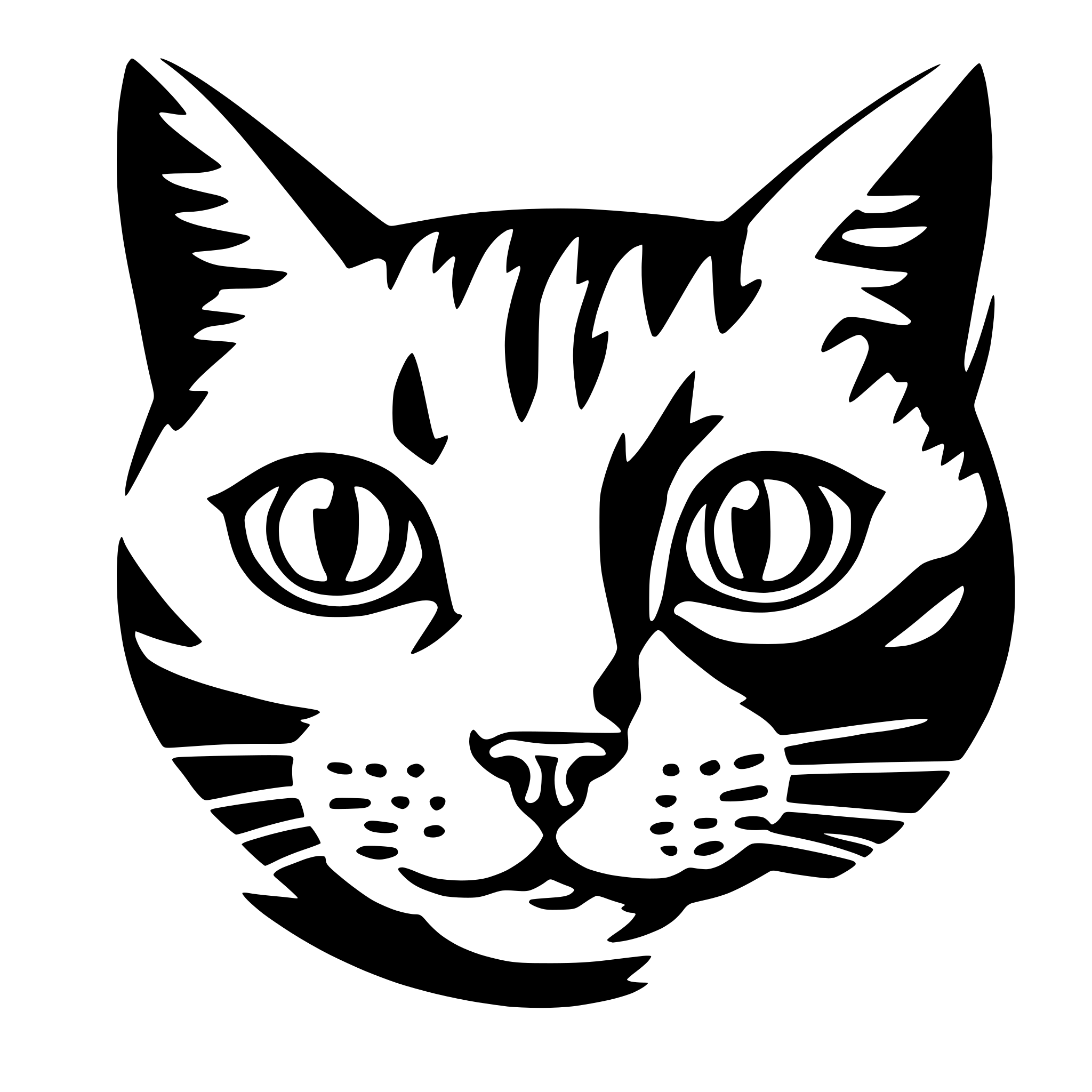 AI-generated SVG of 'cat face'