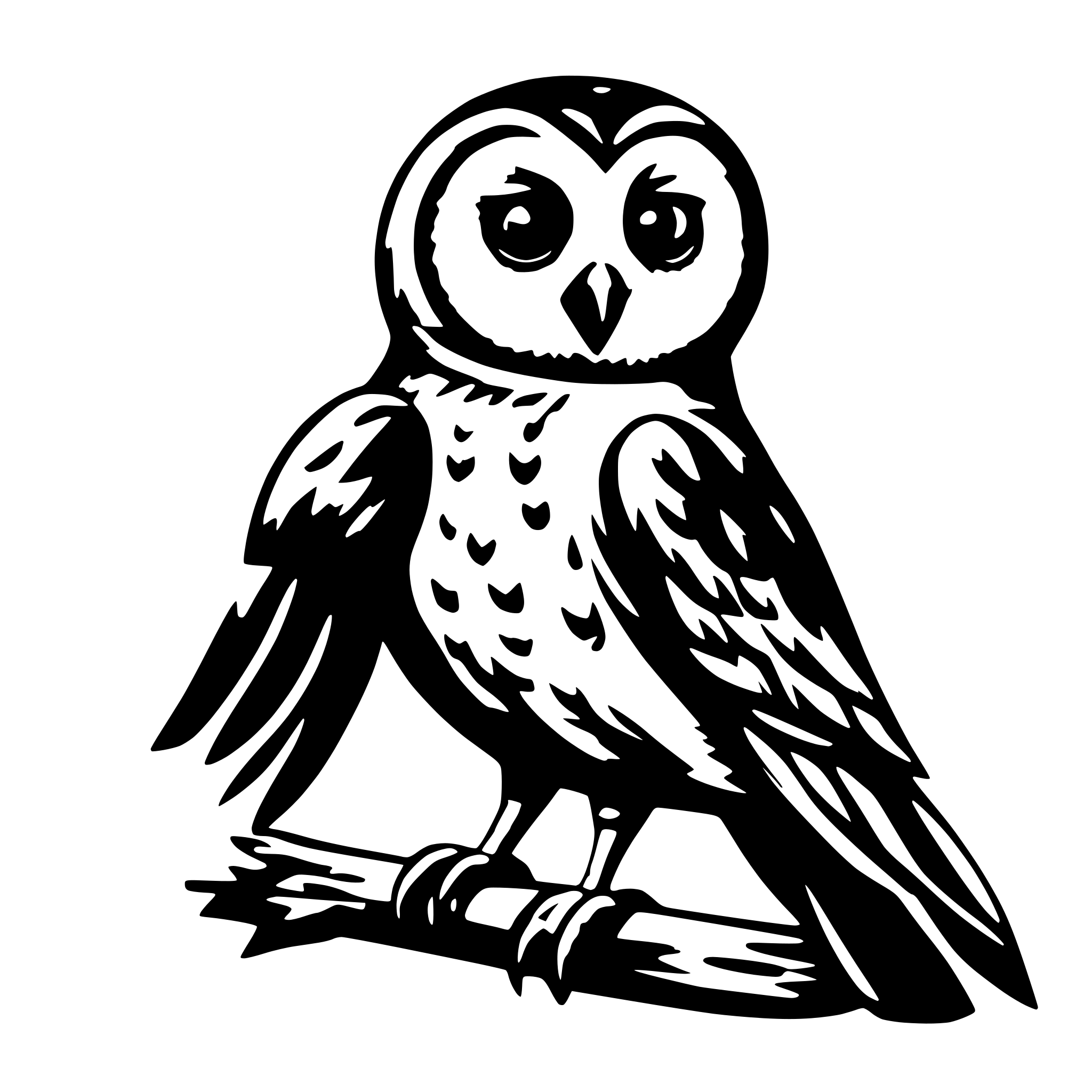 AI-generated SVG of a An owl
