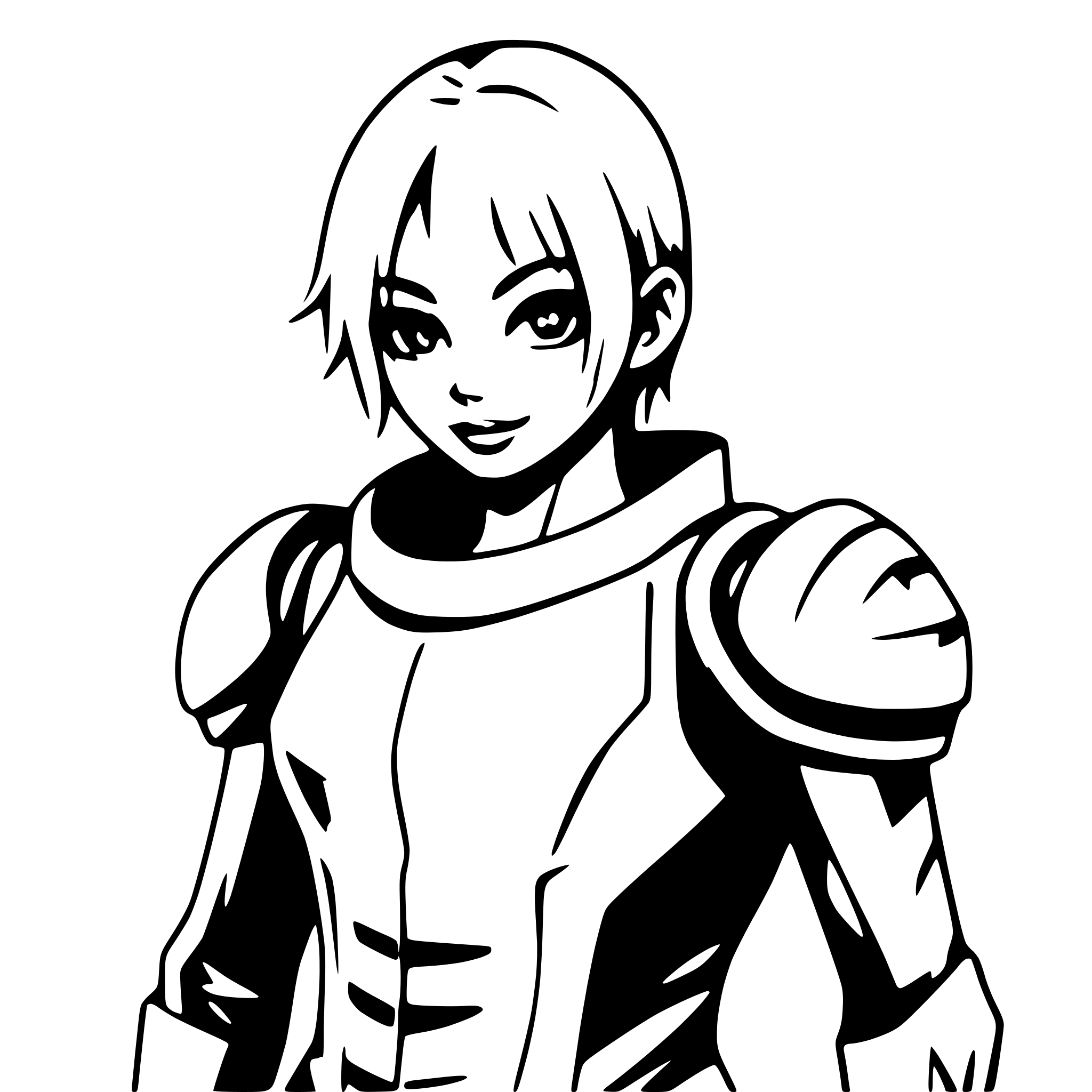 AI-generated SVG of 'boy in futuristic armor'