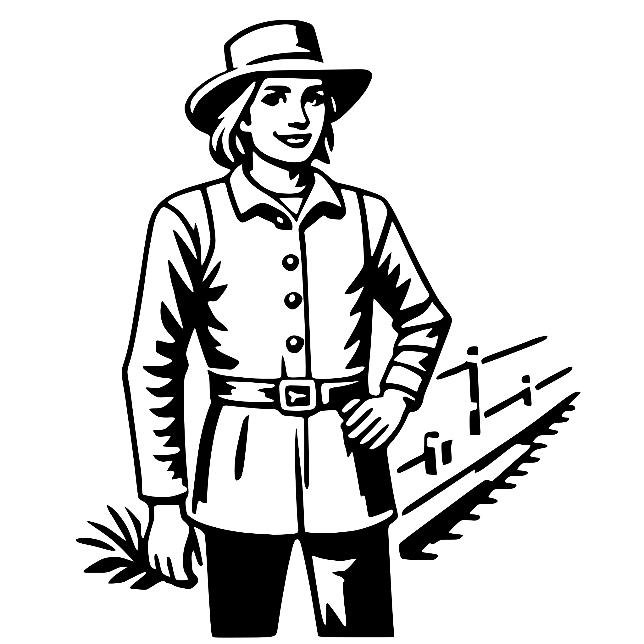 AI-generated SVG of a farmer