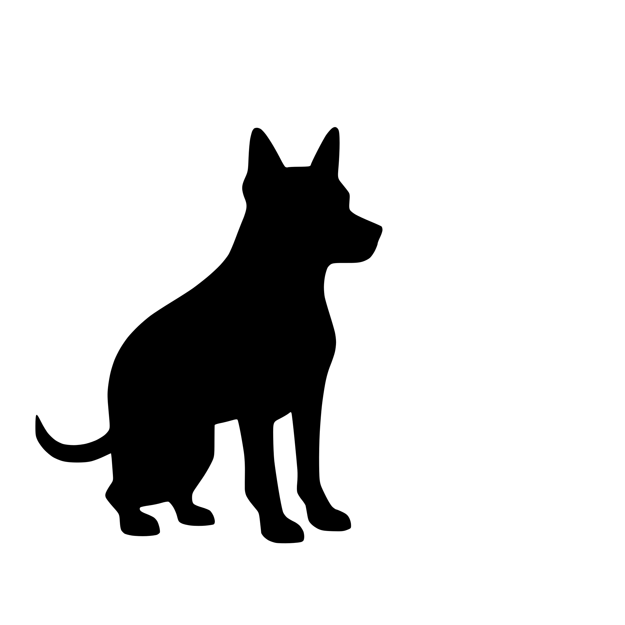 AI-generated SVG of a dog