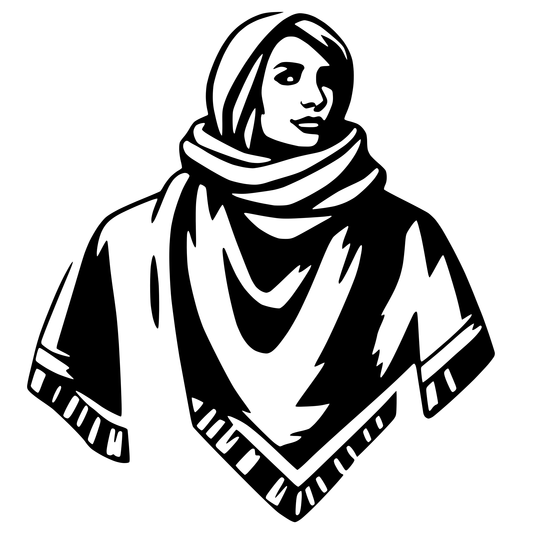 AI-generated SVG of a scarf