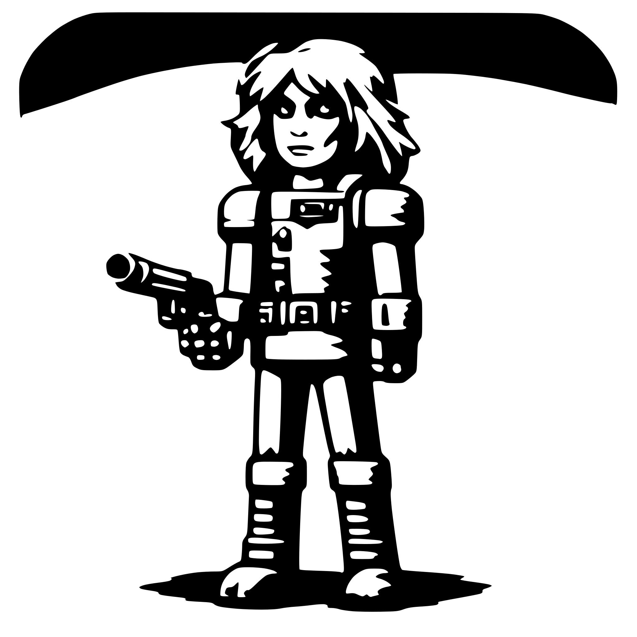 AI-generated SVG of 'a 8 bit hero shooter'