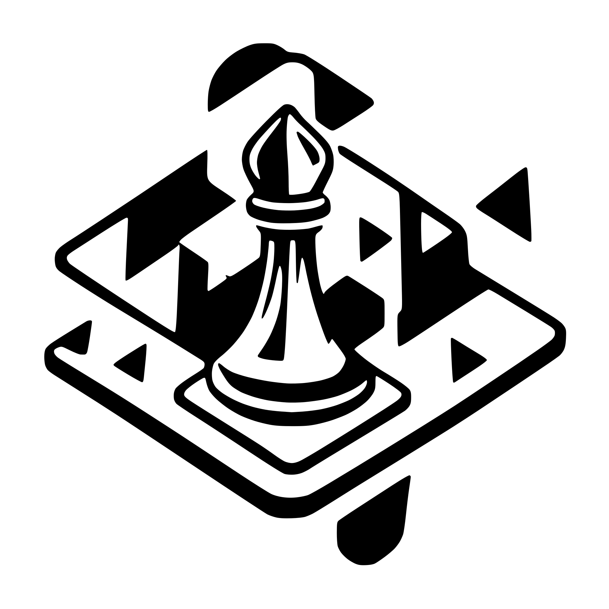 AI-generated SVG of a A chess pawn with a maintenance board open, revealing circuitry inside. It is used as an icon for software.
