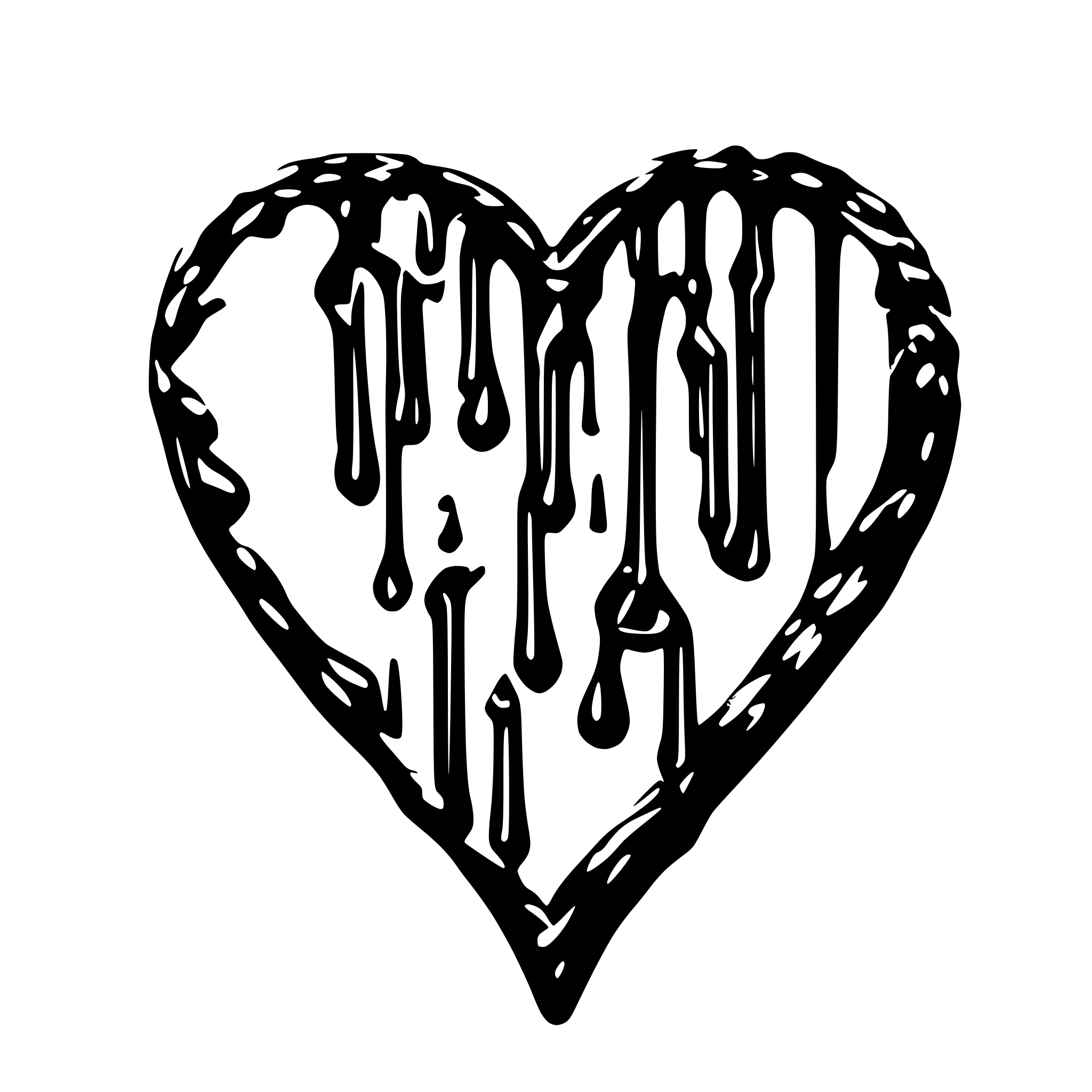 AI-generated SVG of a Honey Drippy Heart