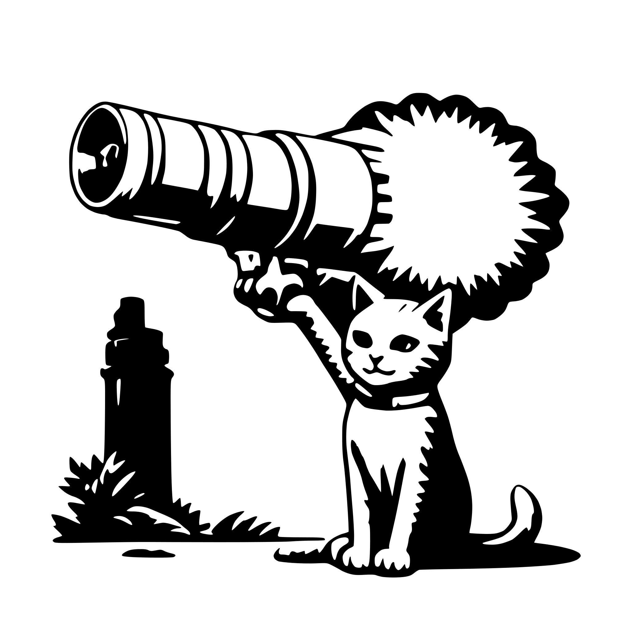 AI-generated SVG of 'rainbow bazooka that shoots cats'