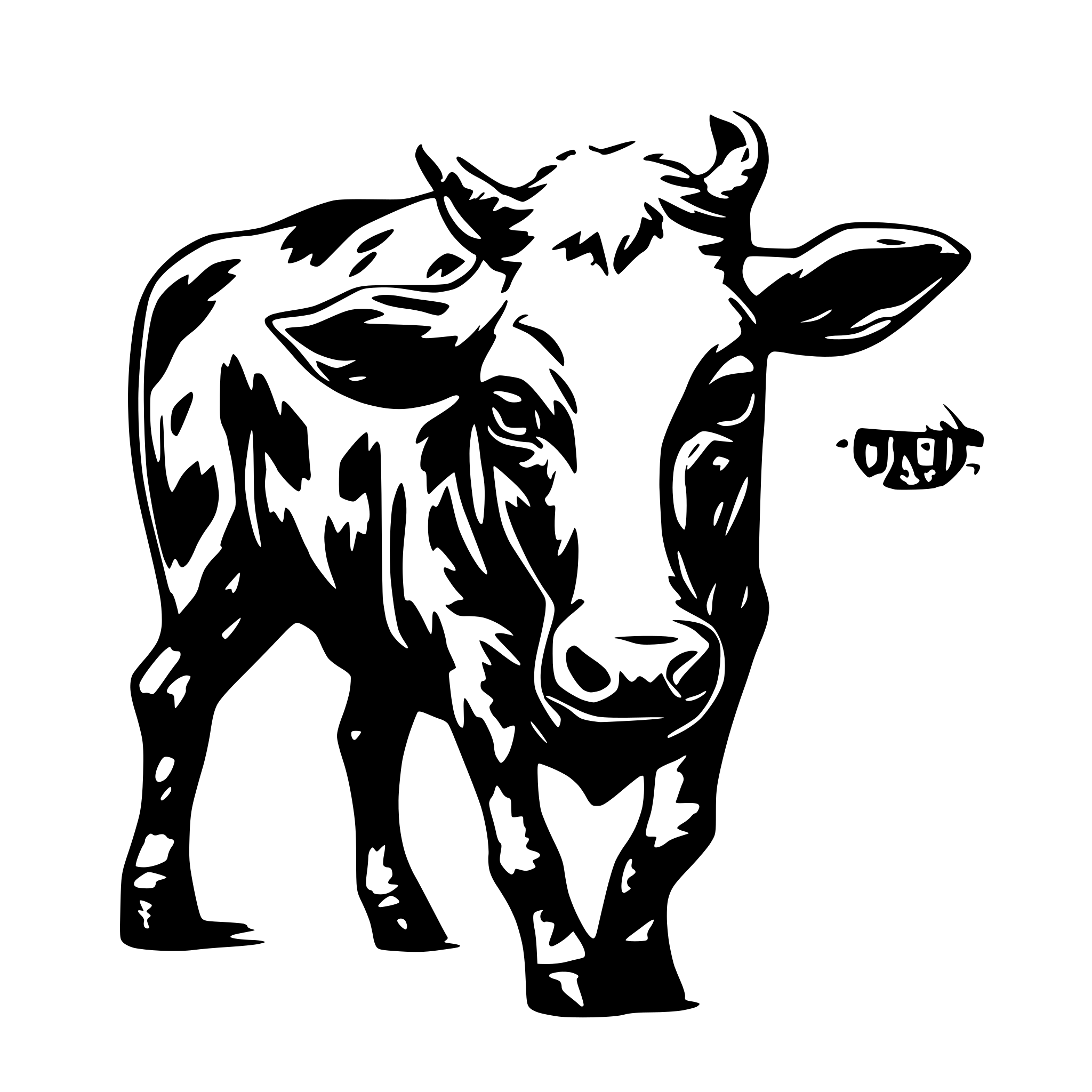 AI-generated SVG of a Vache