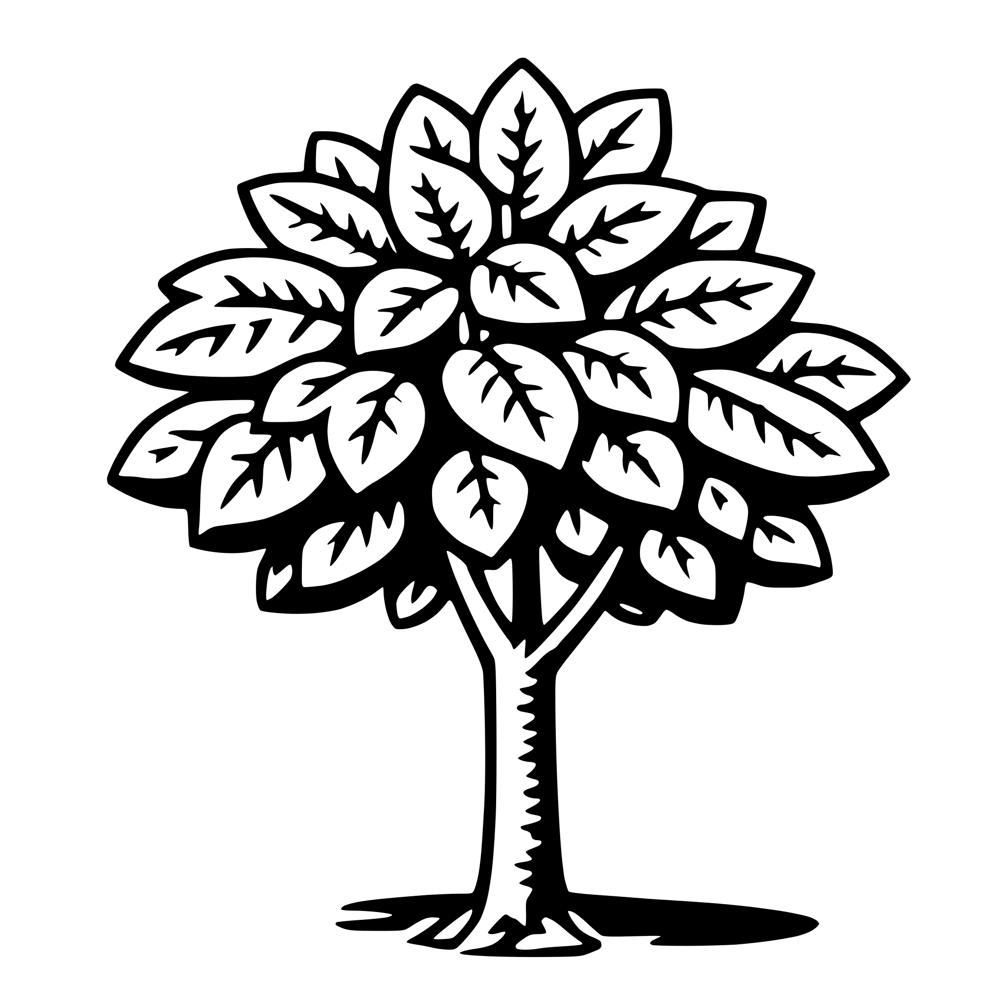 AI-generated SVG of a mulberry tree