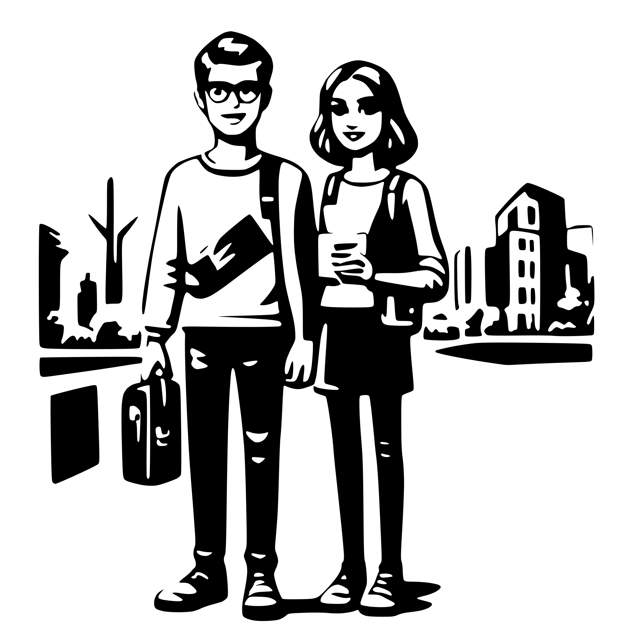 AI-generated SVG of a university students