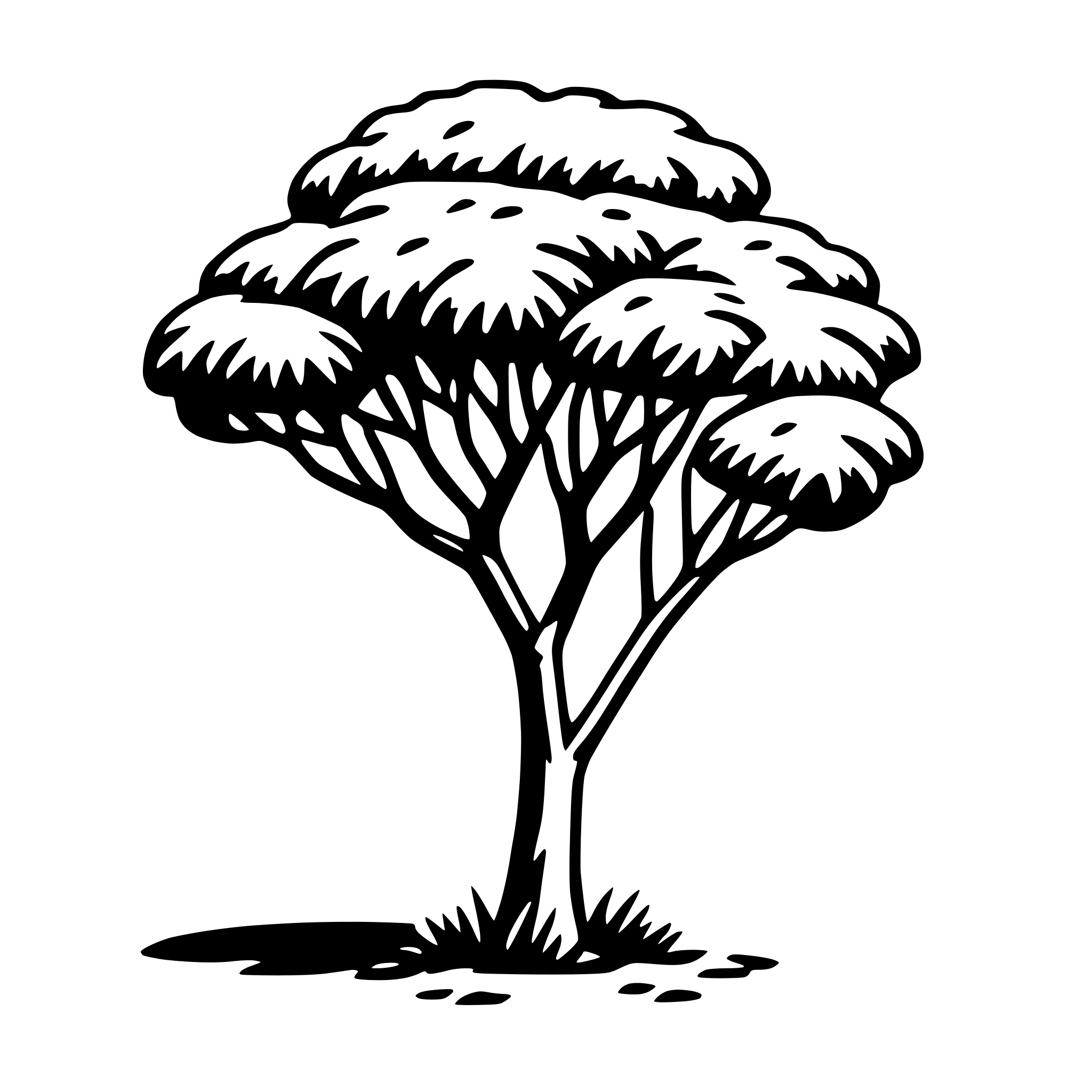AI-generated SVG of 'acacia tree'