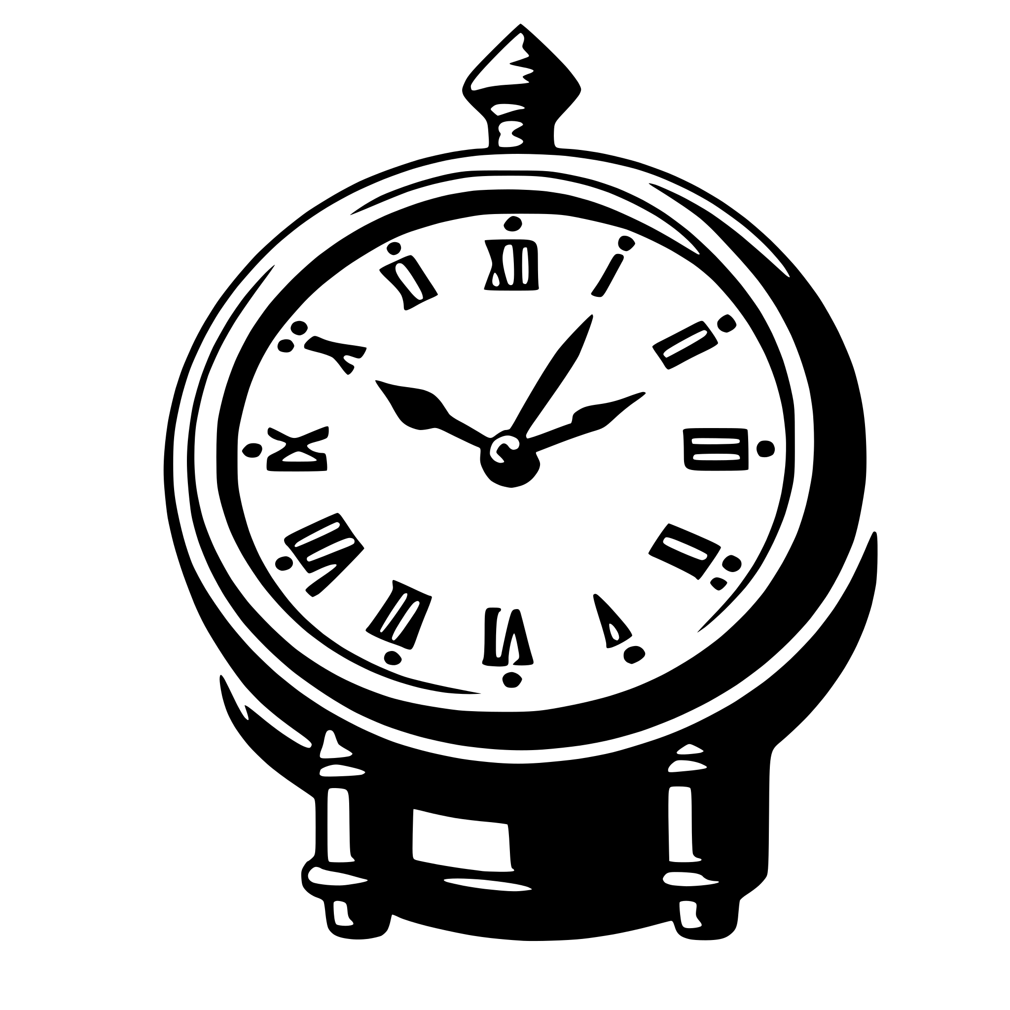 AI-generated SVG of a clock