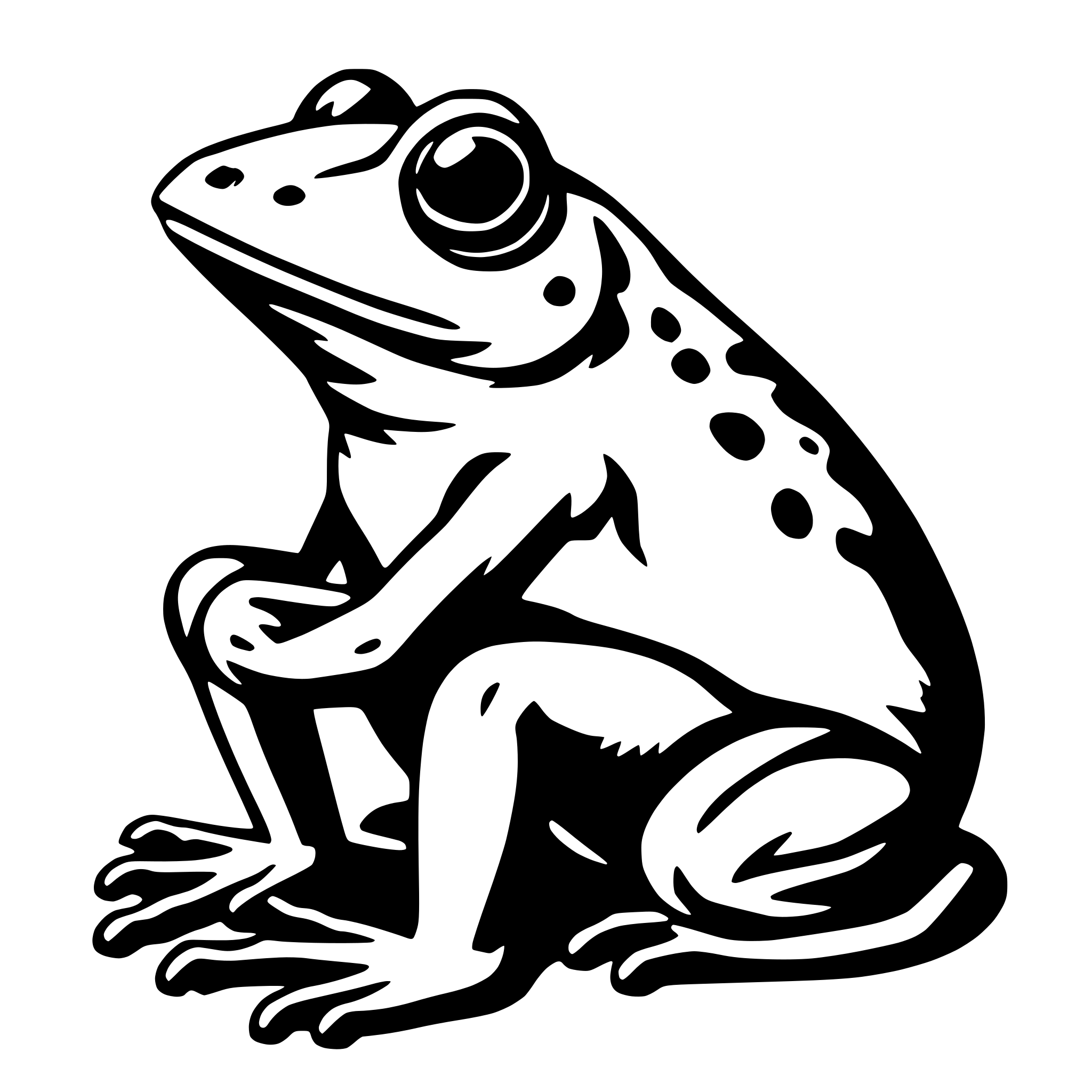 AI-generated SVG of a frog